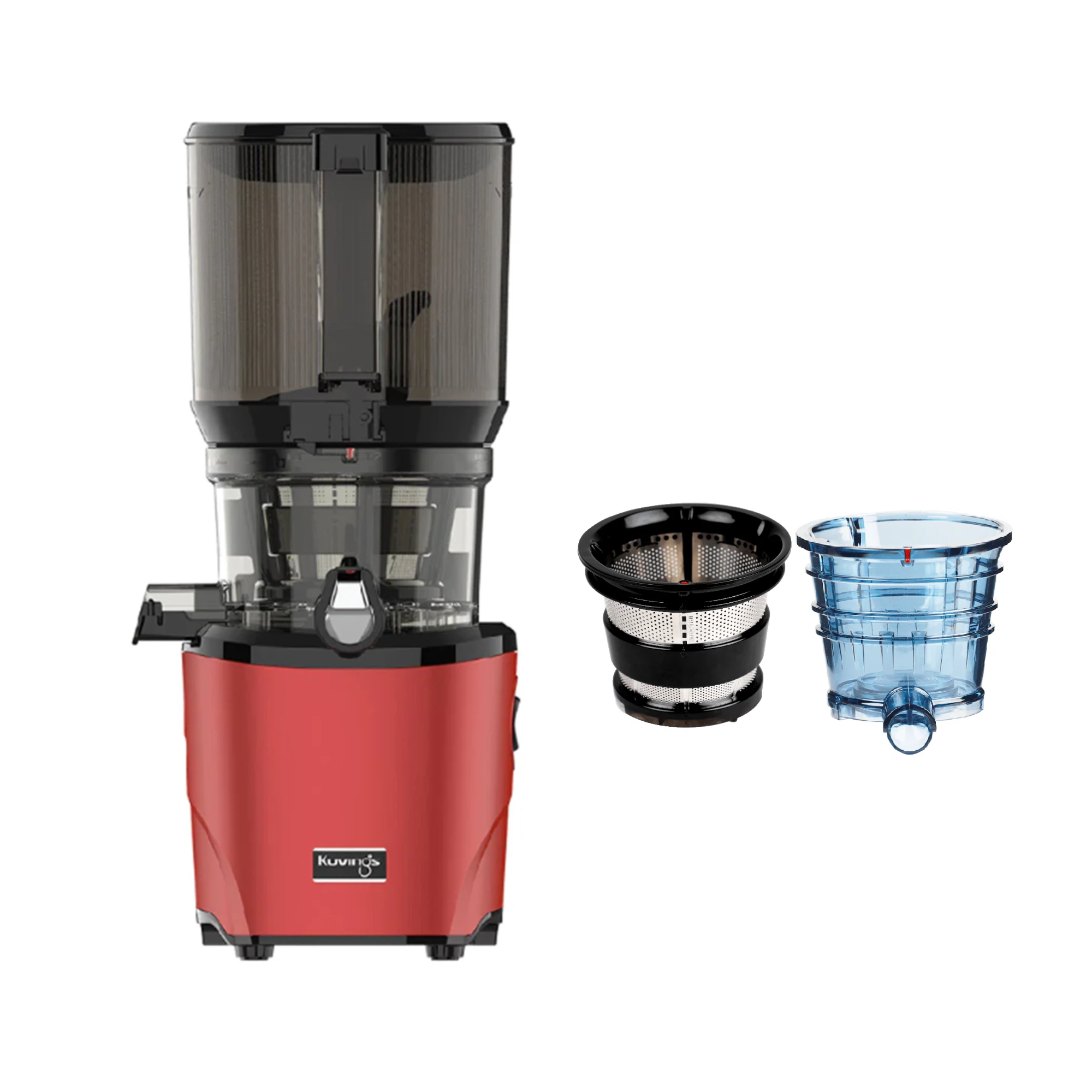 Kuvings Auto10S Slow Juicer mit Creme & Smoothie Strainer-Rot