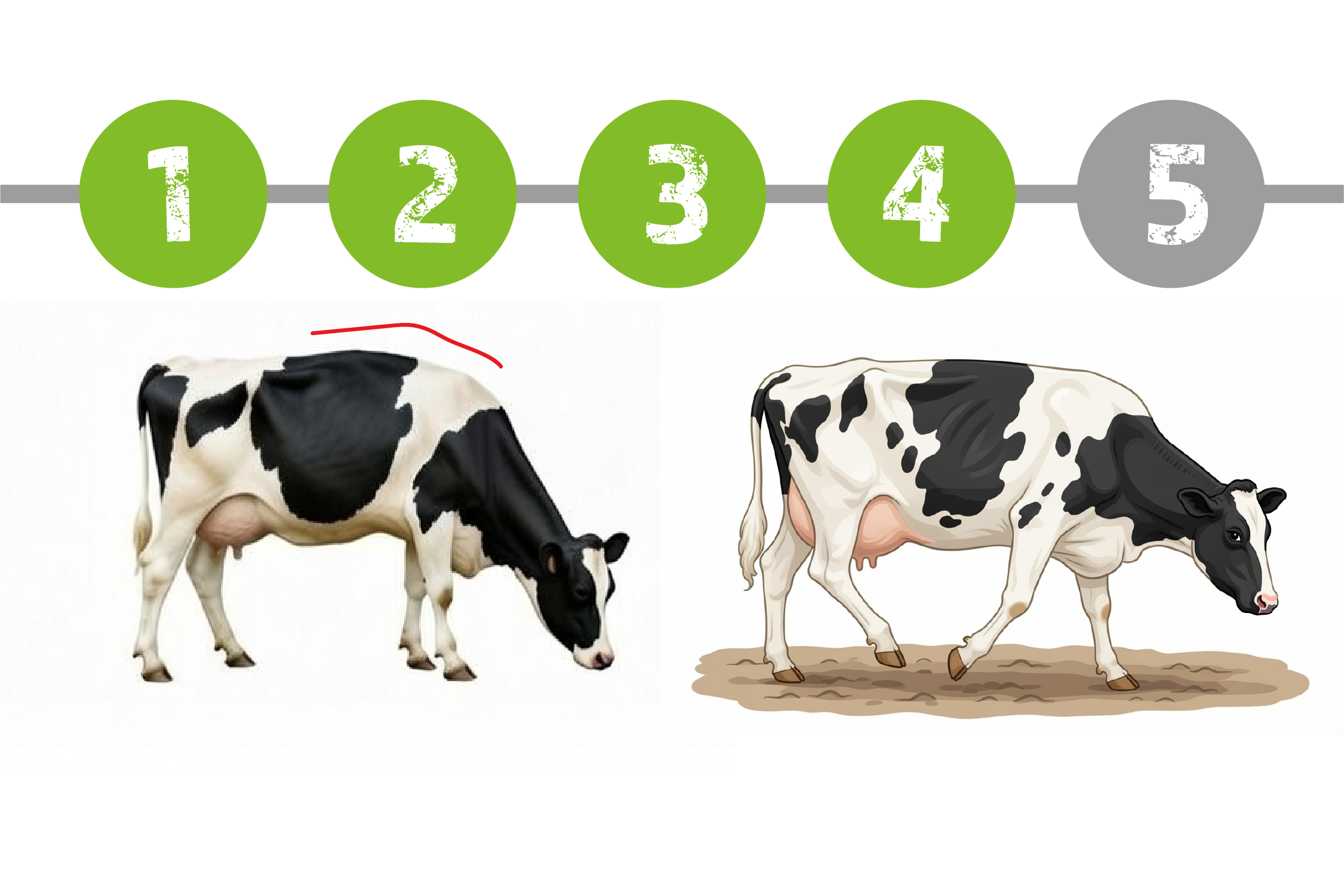Lahmheit erkennen, Schritt 4 Kopfhaltung und zögernde Bewegung bei Milchkühen einordnen