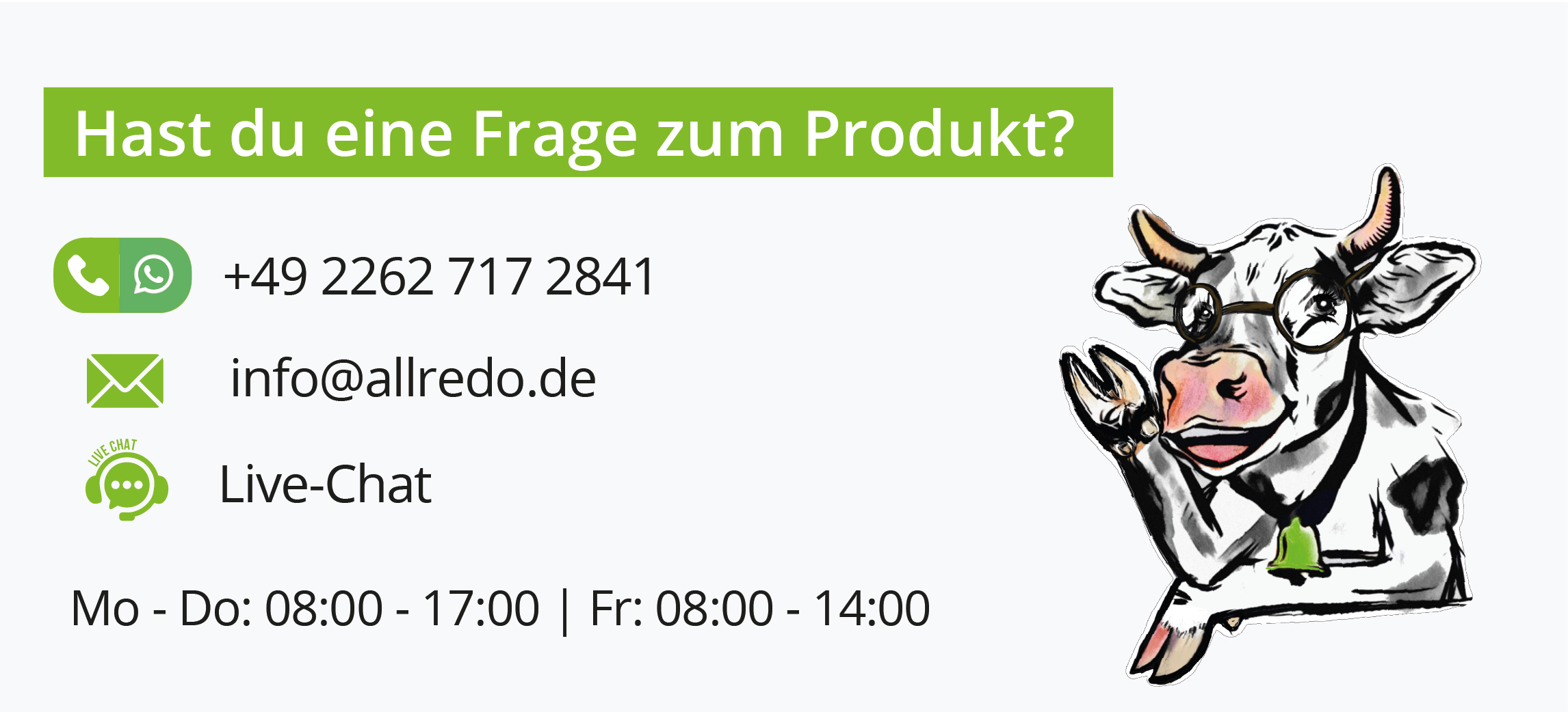 Fragen zum Produkt? Kontaktiere uns!