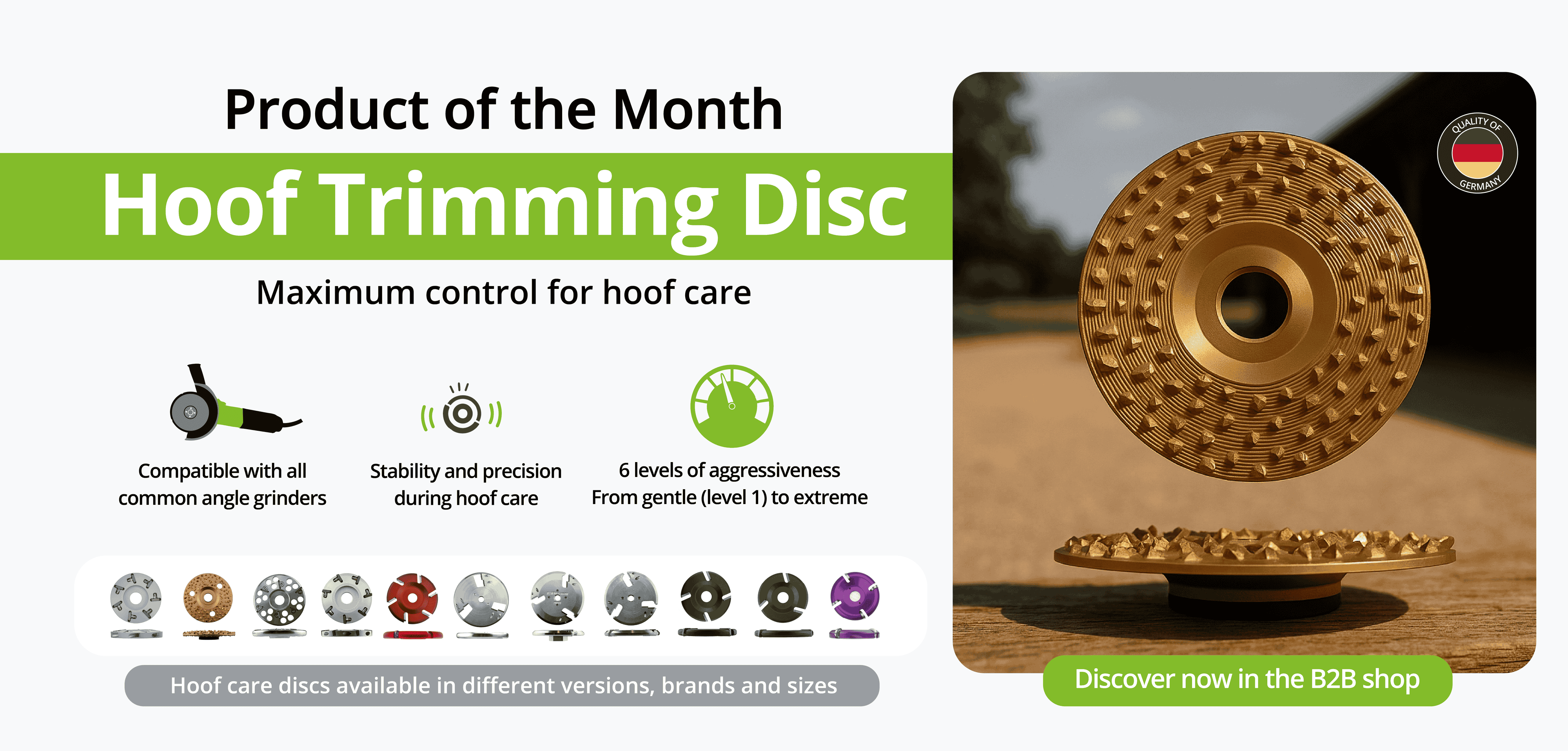 Hoof trimming disc