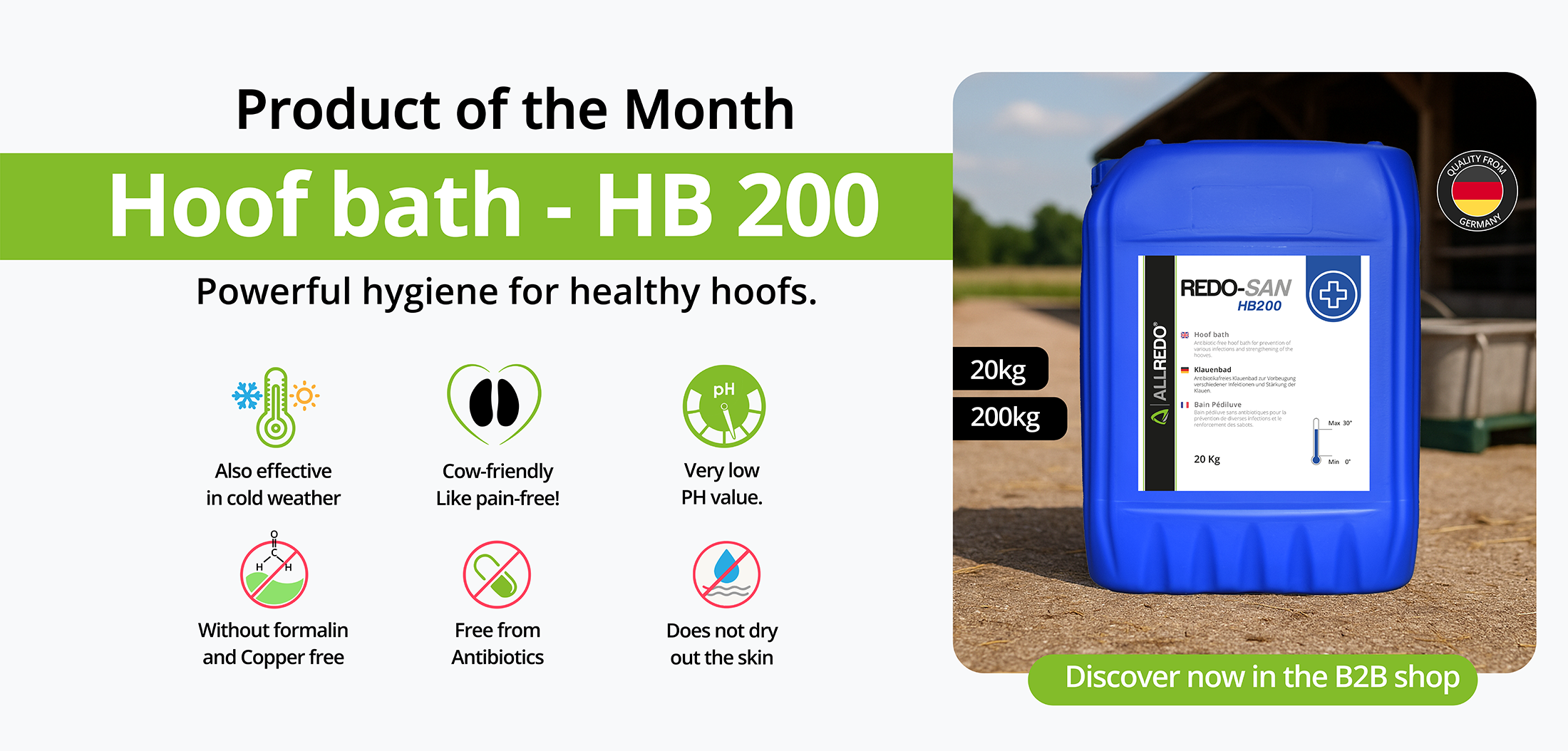 Hoof Bath for Cows - Pain Free - Copper and Formalin Free