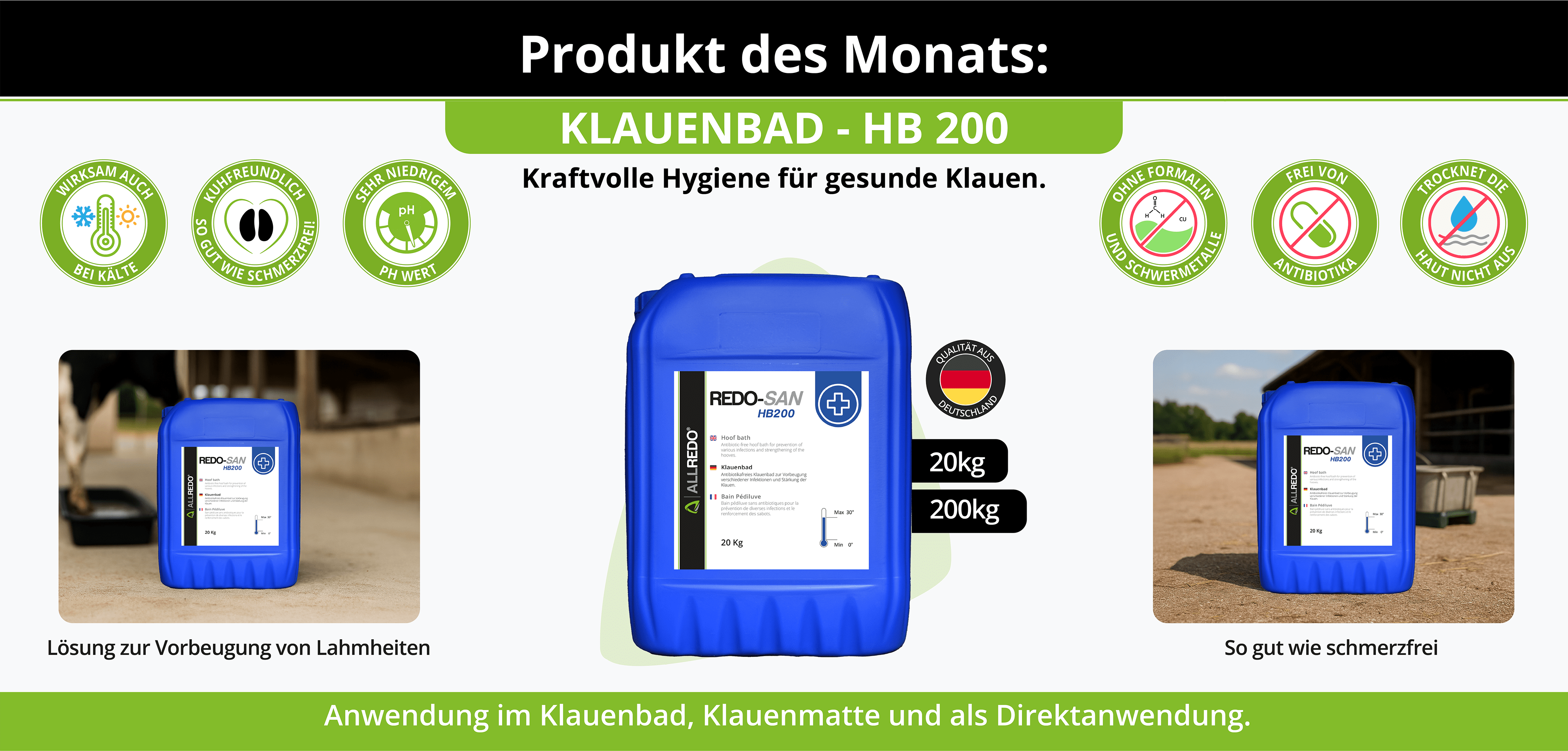 Klauenbad Hb 200 Kupfer und Formalin-Frei