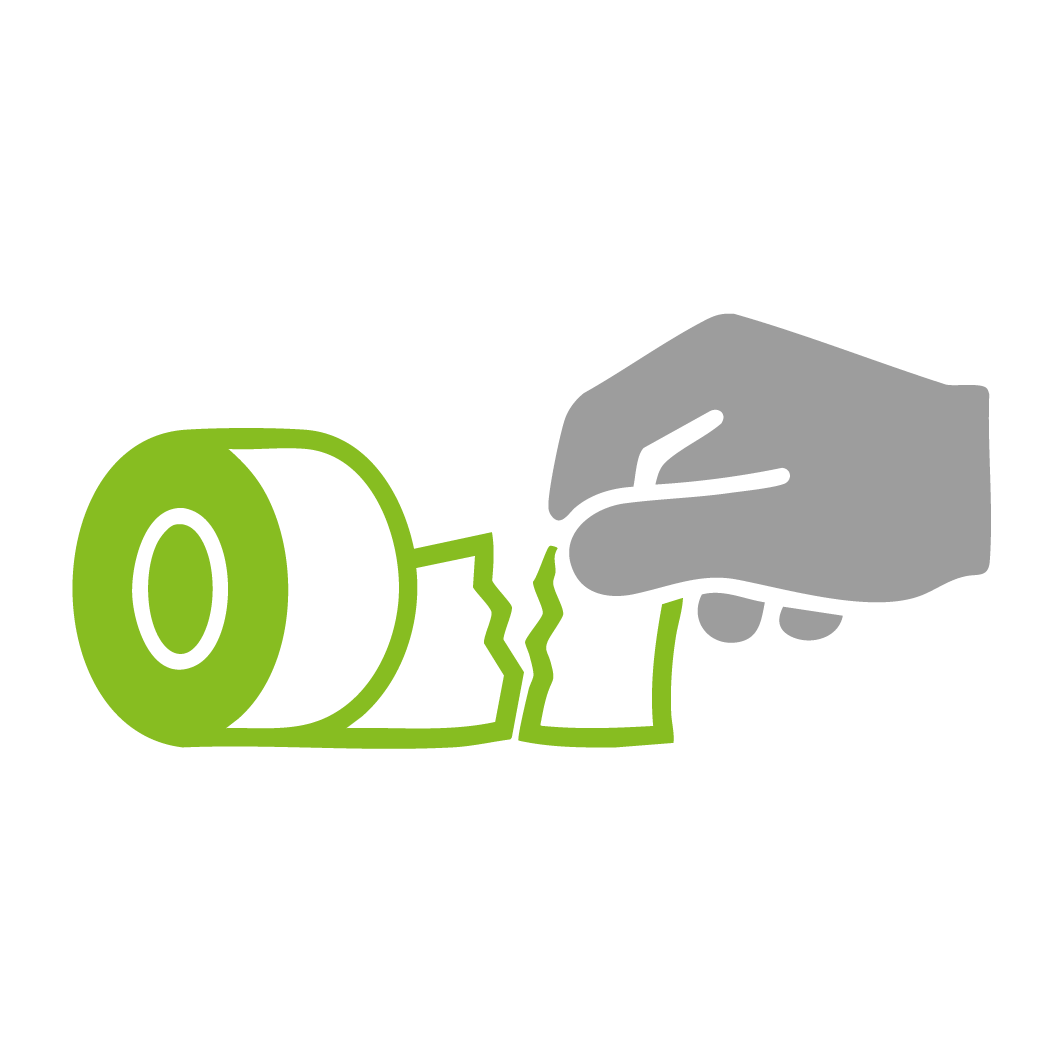 Hand-tearable icon