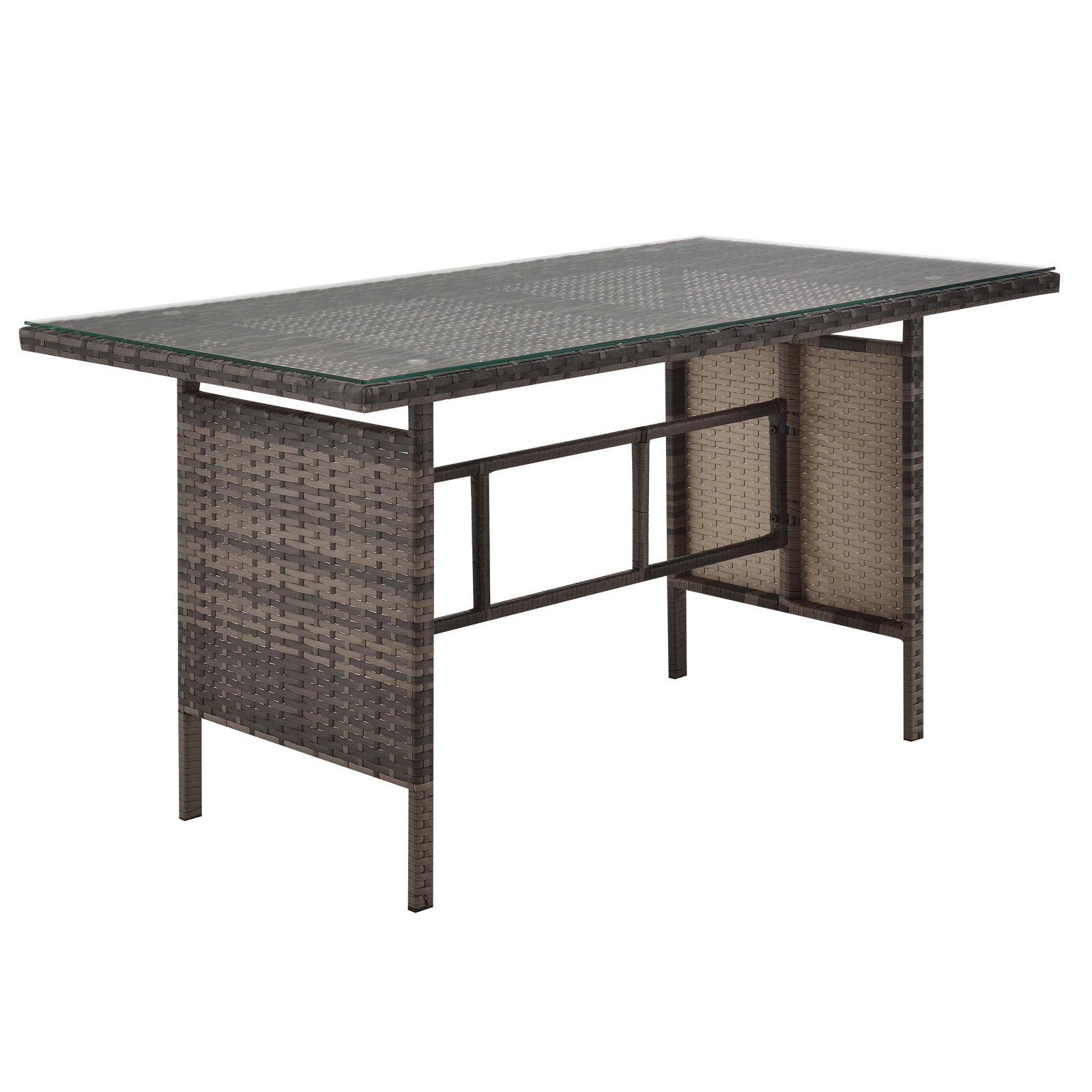 SVITA Monroe Garten-Lounge Set Polyrattan Lounge-Möbel Sitzgruppe Garten Braun