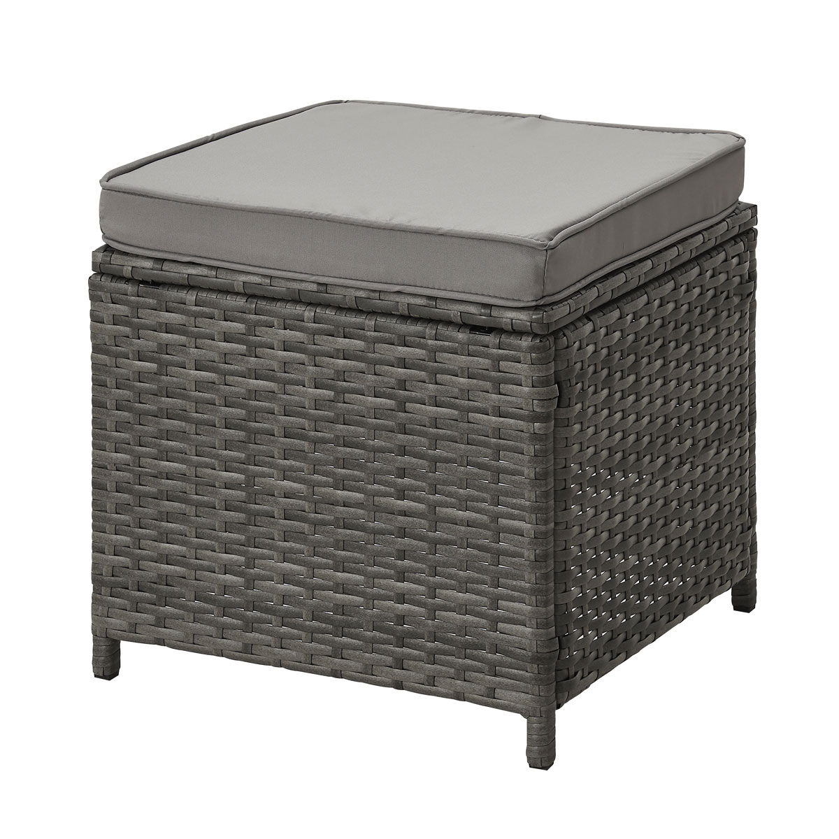 SVITA MONROE Garten-Lounge Set Polyrattan Lounge-Möbel Sitzgruppe Garten Grau