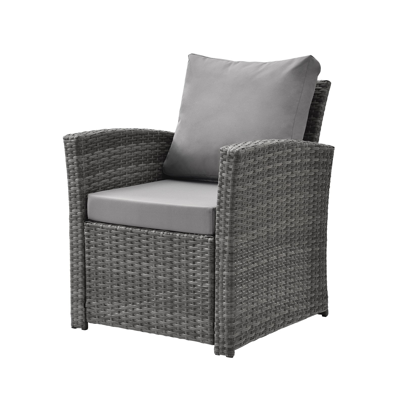 SVITA ROMA Polyrattan Sitzgruppe Lounge Tisch Garnitur Garten Gartenmöbel Grau