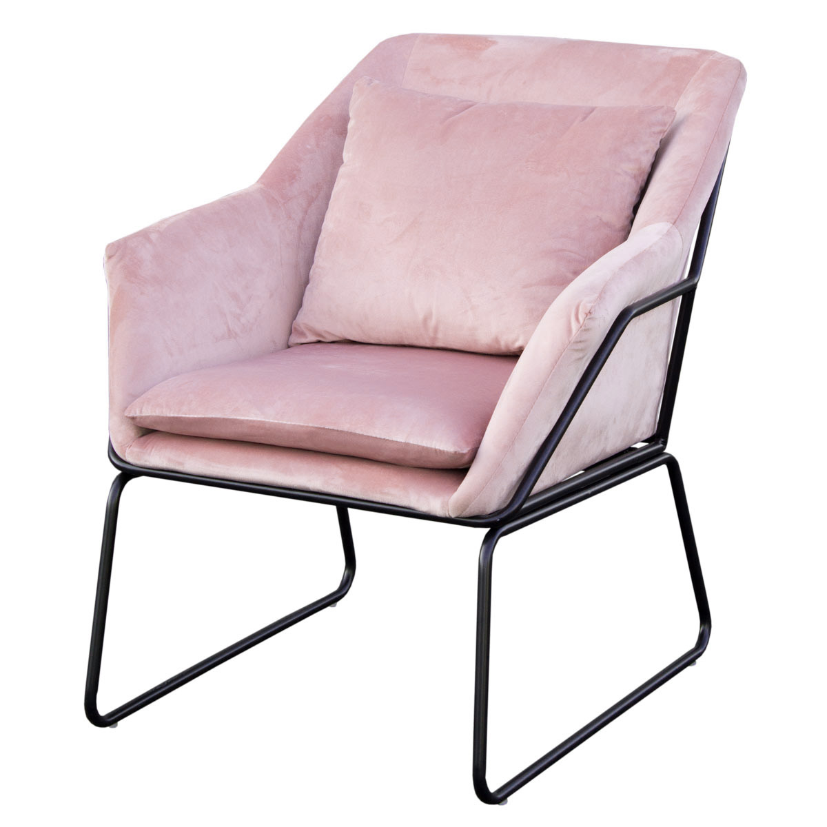 Sessel gepolstert Beistellsessel Couch Einzel Relaxsessel Samt Pink SVITA JOSIE