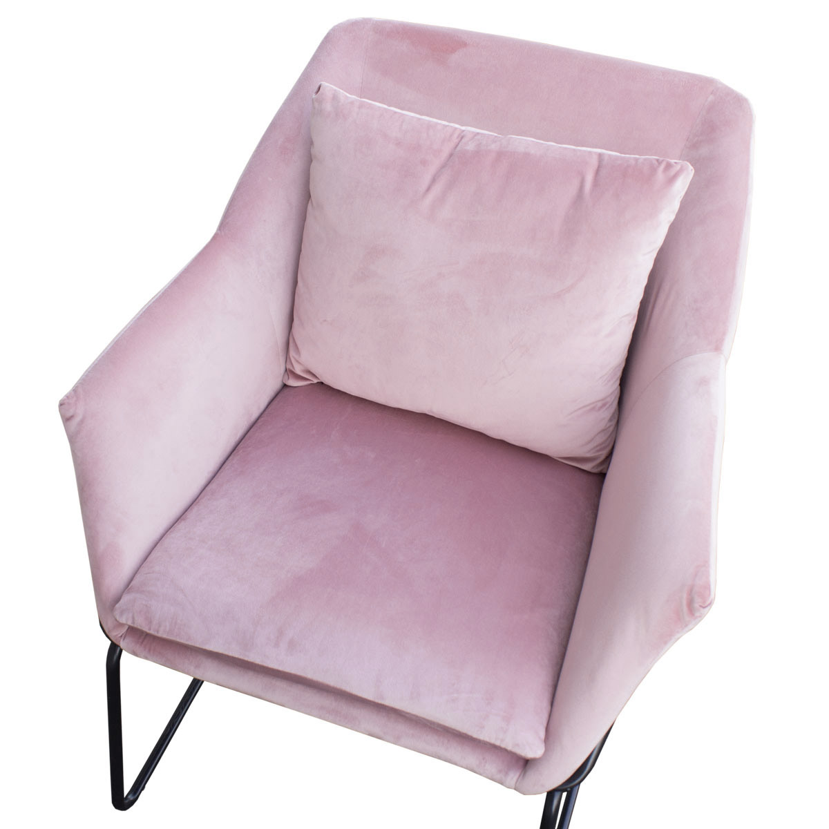 Sessel gepolstert Beistellsessel Couch Einzel Relaxsessel Samt Pink SVITA JOSIE