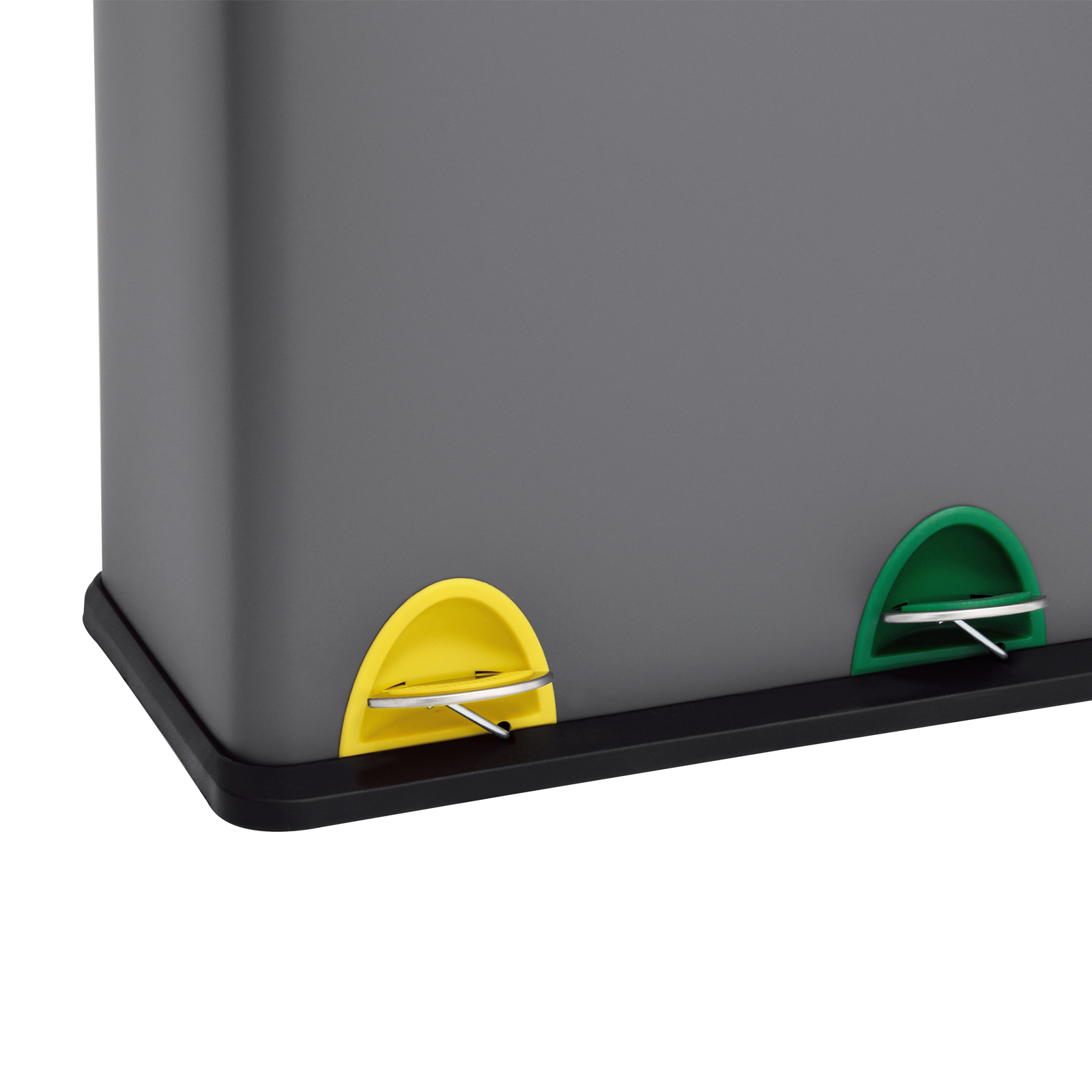 SVITA TC2Combo35 Mülleimer 35 Liter 12+23l Treteimer Trennsystem Küche Grau