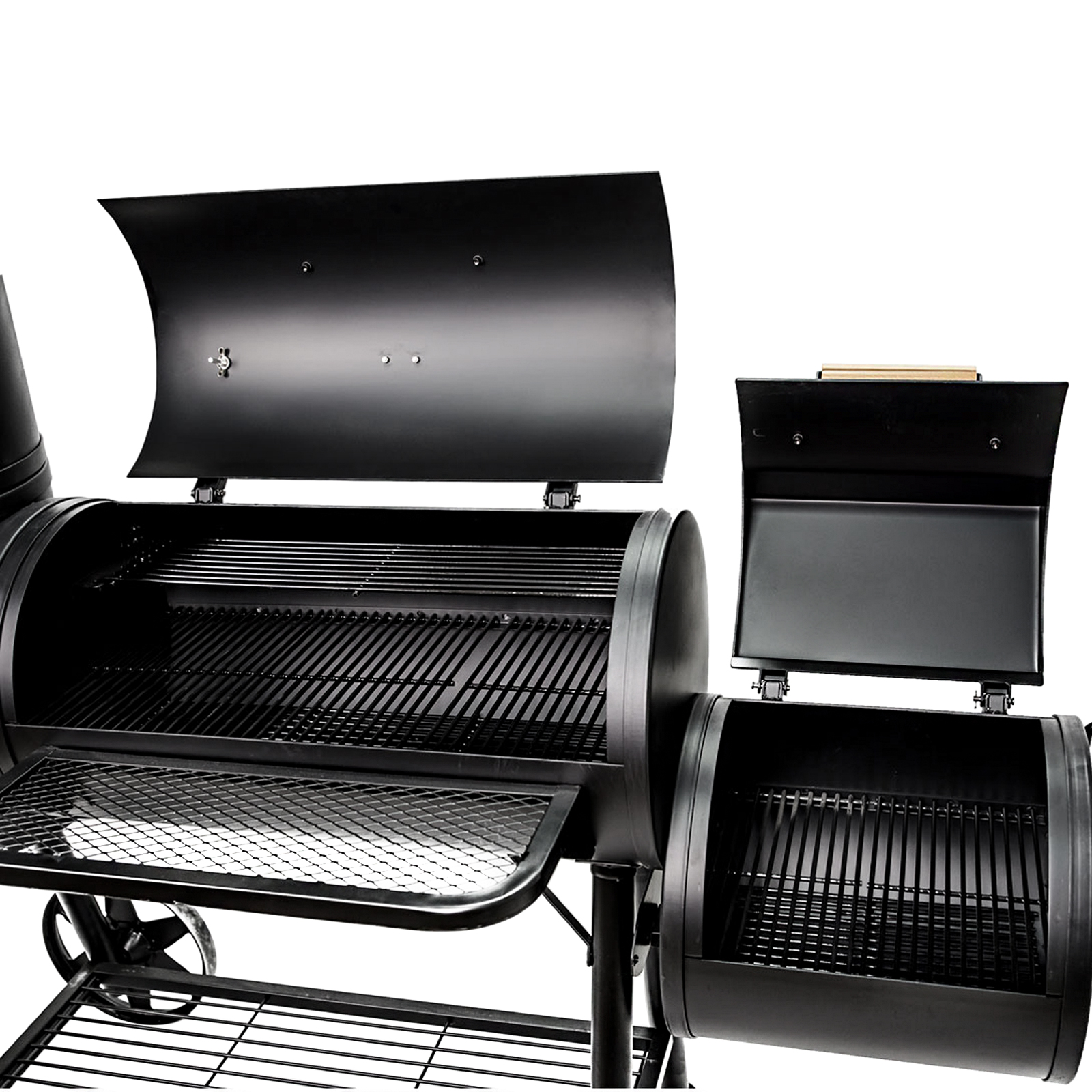 TAINO CHIEF 130 KG Smoker BBQ Grillkamin Räucherofen Holzkohle Grill 3,5mm Stahl