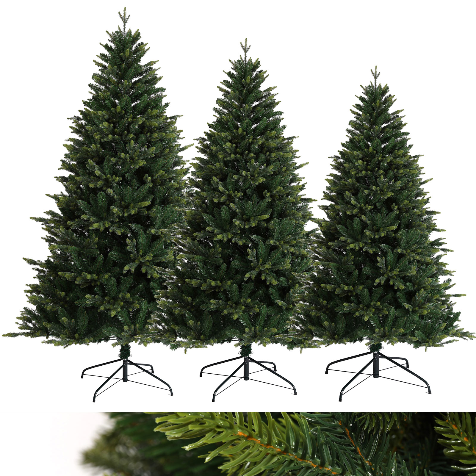 SVITA künstlicher Weihnachtsbaum hochwertig Tannenbaum Kunstbaum PE PVC 210 cm