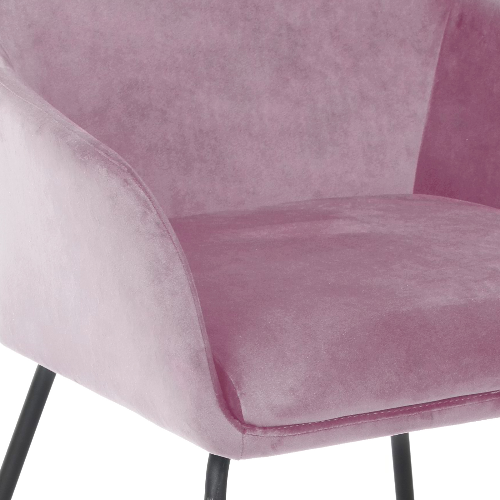 B-Ware SVITA JOSIE Dining 2er Set Esszimmerstuhl Sessel Polsterstuhl Samt Pink