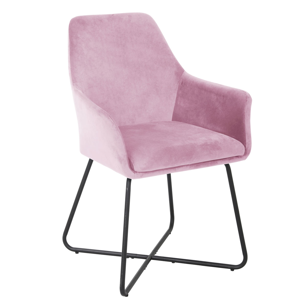 B-Ware SVITA JOSIE Dining 2er Set Esszimmerstuhl Sessel Polsterstuhl Samt Pink