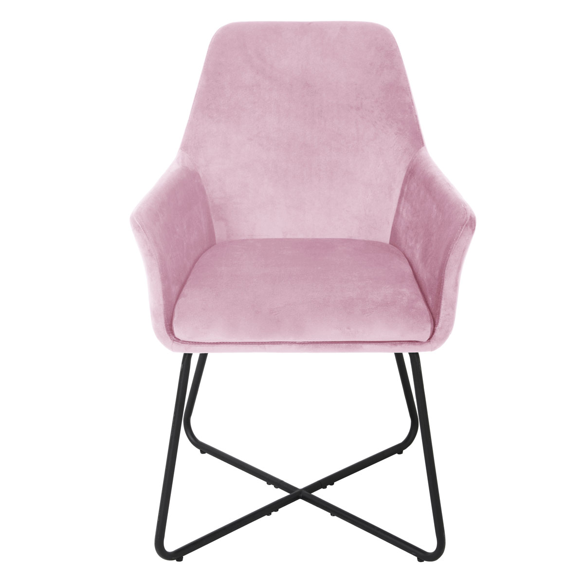 B-Ware SVITA JOSIE Dining 2er Set Esszimmerstuhl Sessel Polsterstuhl Samt Pink