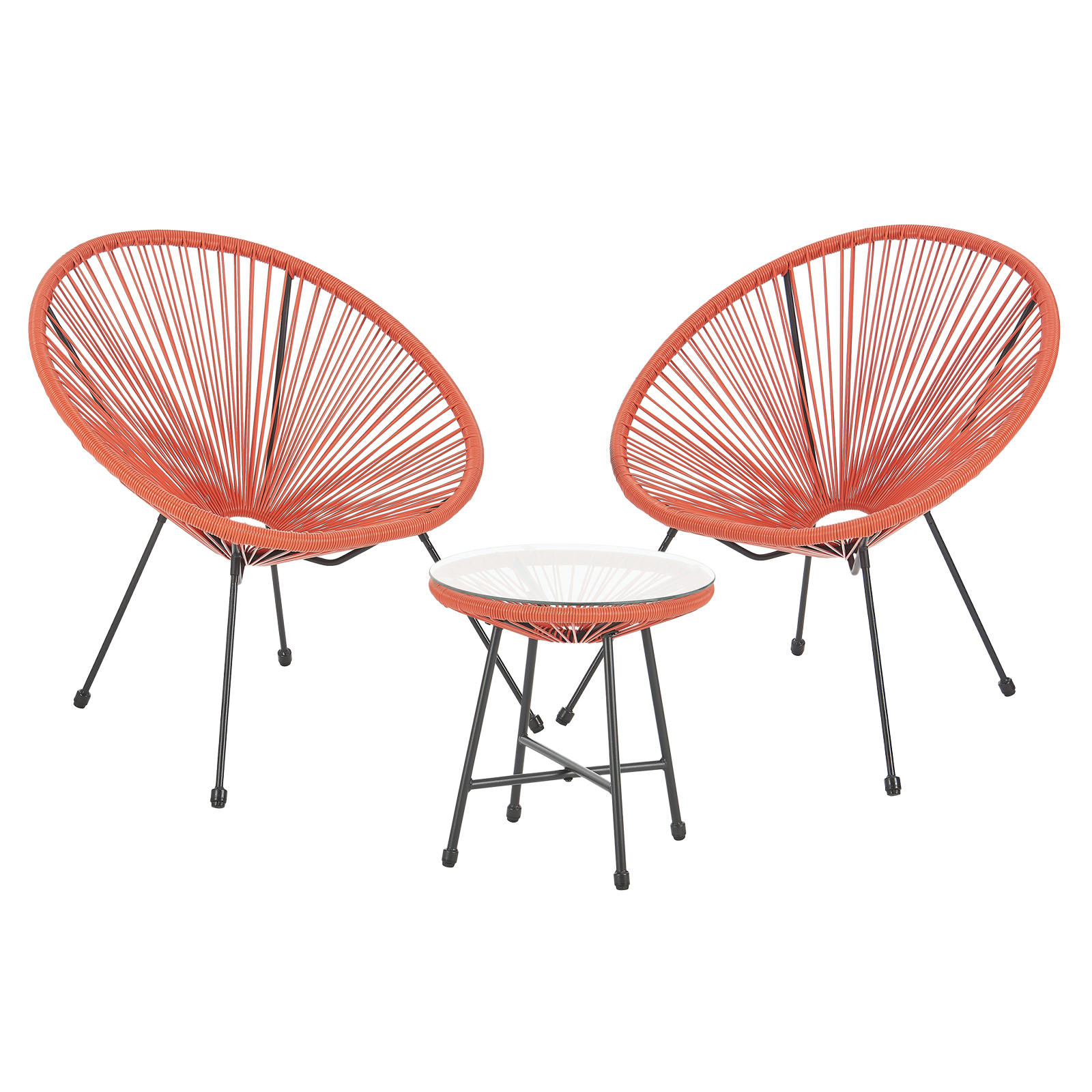 SVITA BALI Balkon Möbel Set Lounge Garnitur Relax Egg-Chair Flecht-Design