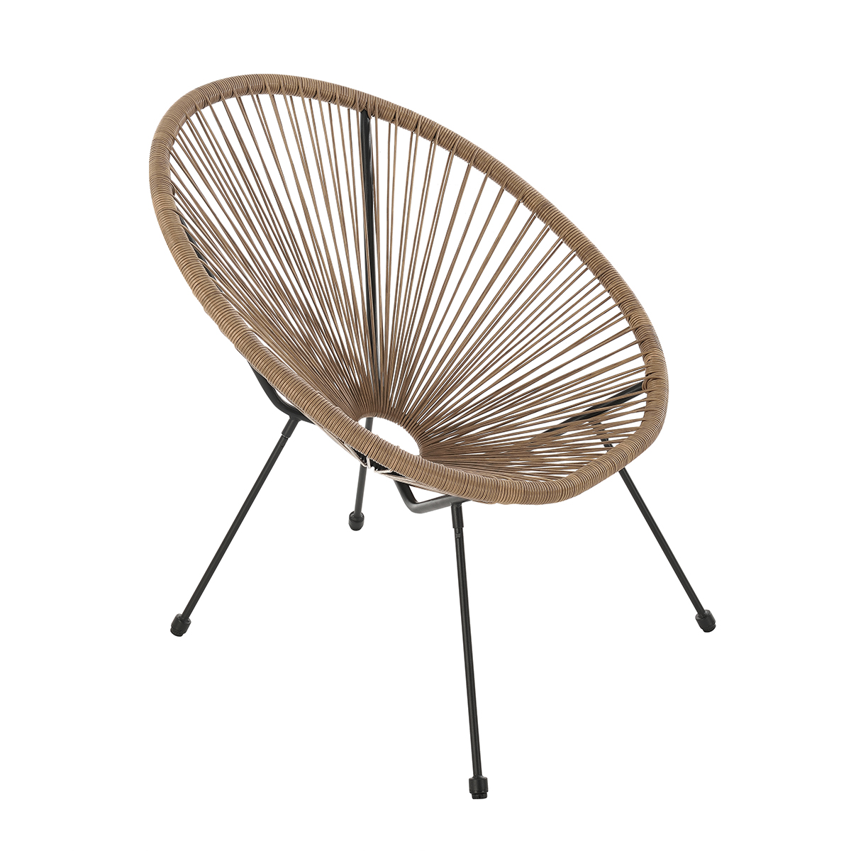 SVITA BALI Balkon Möbel Set Lounge Garnitur Relax Egg-Chair Flechtdesign Braun