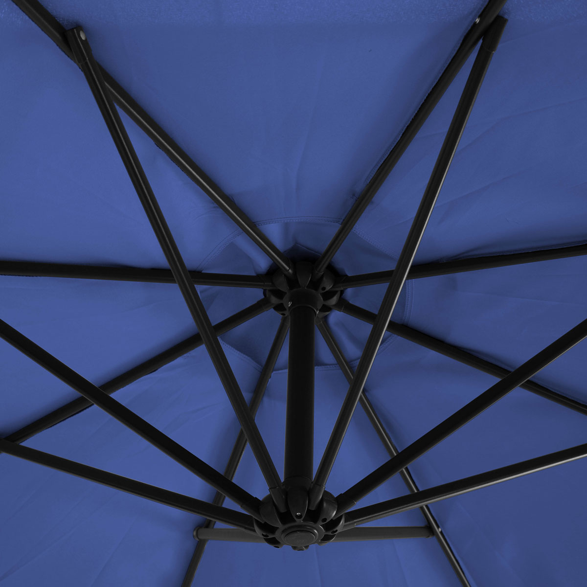 SVITA Sonnenschirm 3m UV-Schutz Ampelschirm Garten-Schirm Sonnenschutz Blau