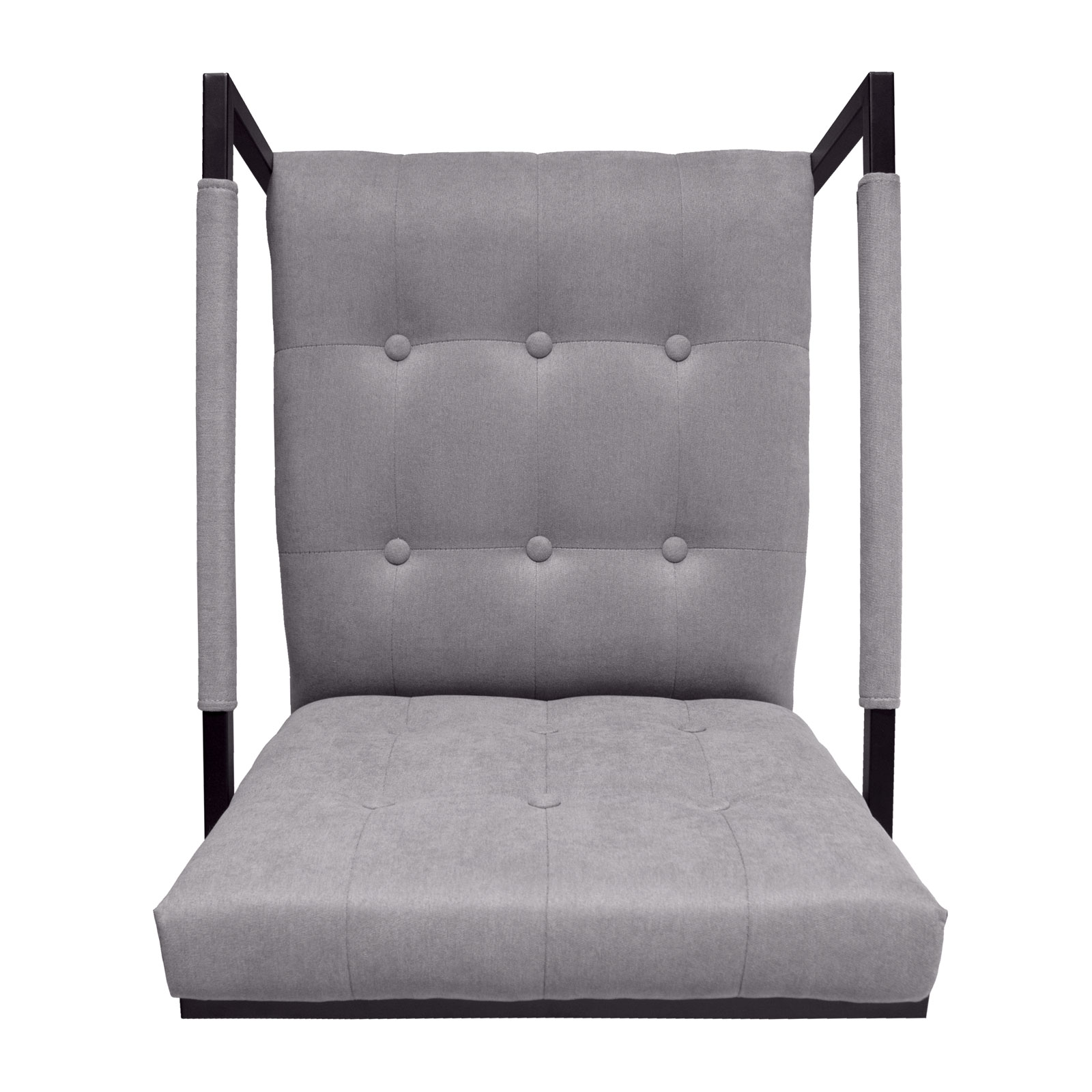 B-Ware SVITA JONES Cocktail-Sessel Lounge Stahlrahmen Polster Stoff Hellgrau