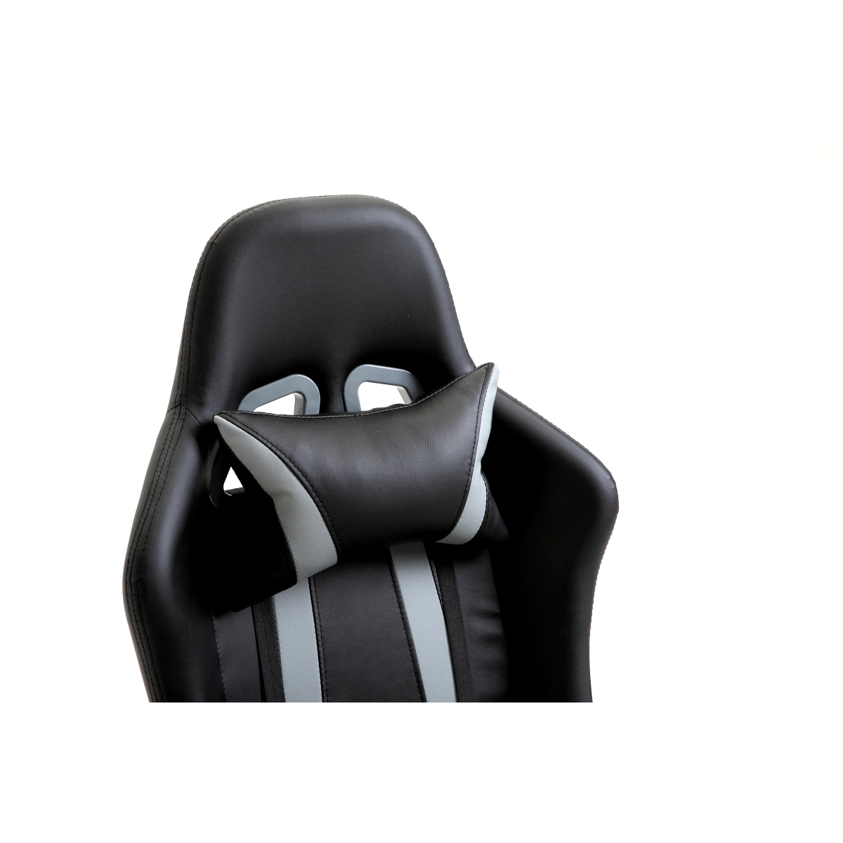 B-Ware Gaming Stuhl Bürostuhl Schreibtischstuhl Drehstuhl Fußablage schwarz grau