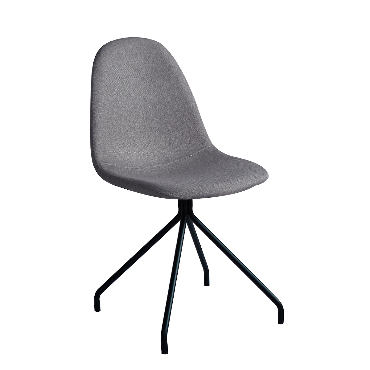 B-Ware 2er Set Esszimmerstühle Metallbeine Polsterstuhl Polyester Hellgrau