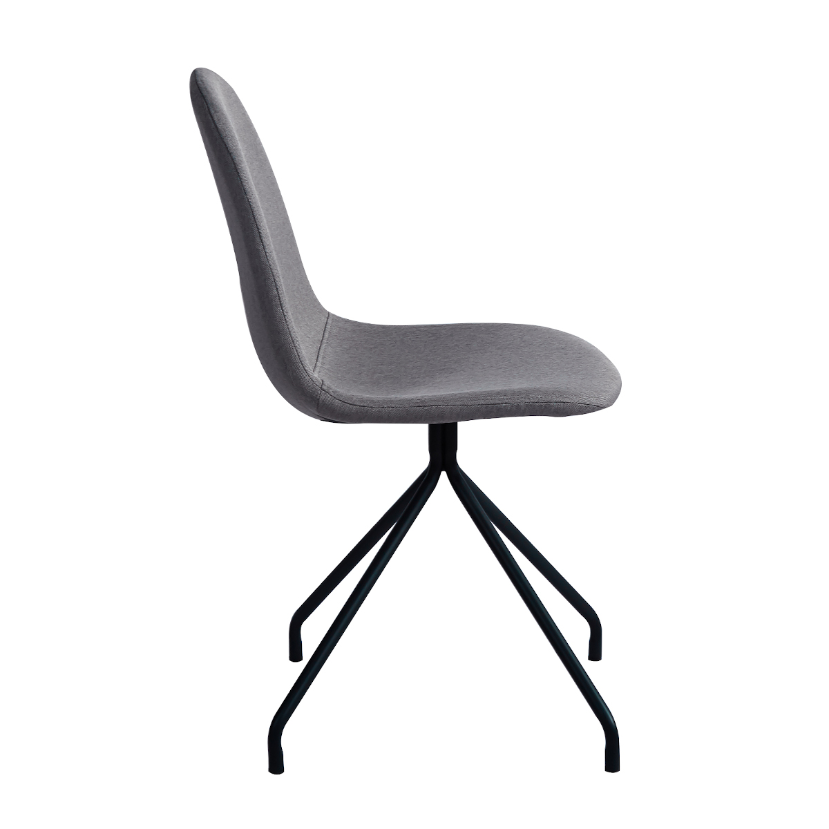 B-Ware 2er Set Esszimmerstühle Metallbeine Polsterstuhl Polyester Hellgrau