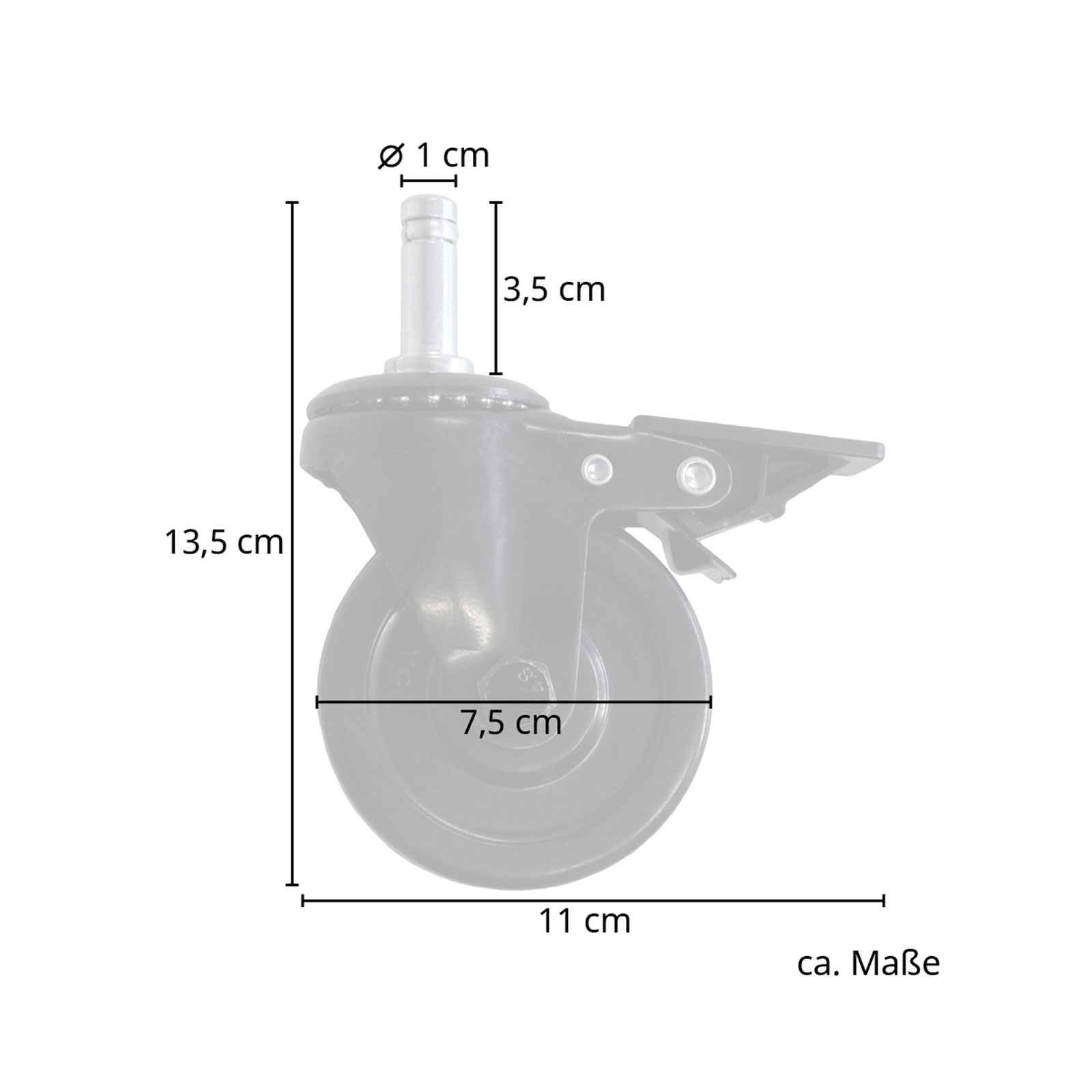 TAINO 4er Set Ersatz-Rollen PLATINUM BLACK aus Gummi Upgrade Flüster-Rollen 