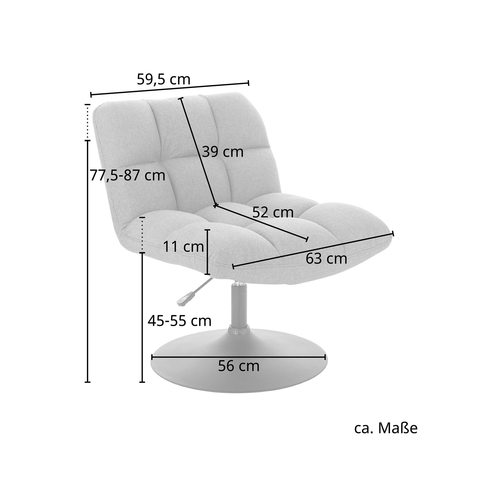 B-Ware SVITA LAUREL  Stuhl Drehsessel Sessel Lounge Samt Rosa