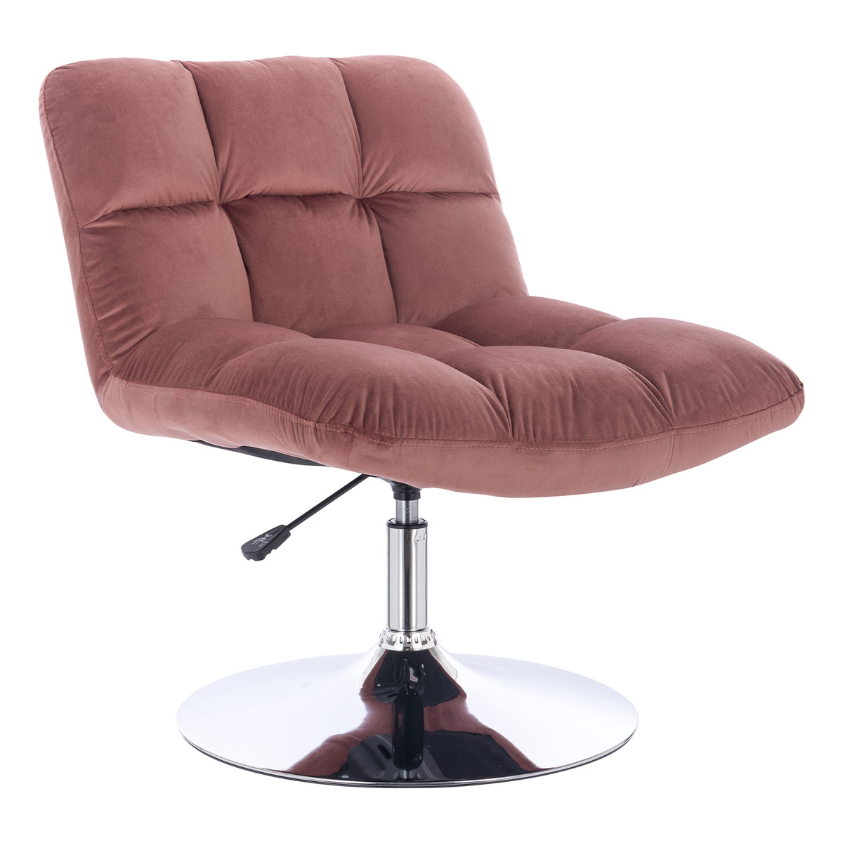 B-Ware SVITA LAUREL  Stuhl Drehsessel Sessel Lounge Samt Rosa