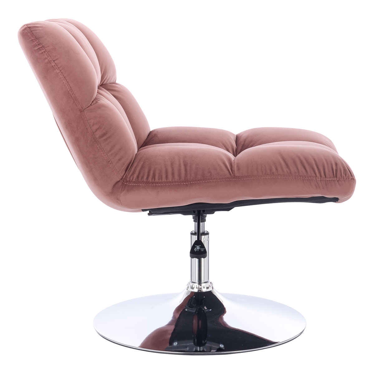 B-Ware SVITA LAUREL  Stuhl Drehsessel Sessel Lounge Samt Rosa