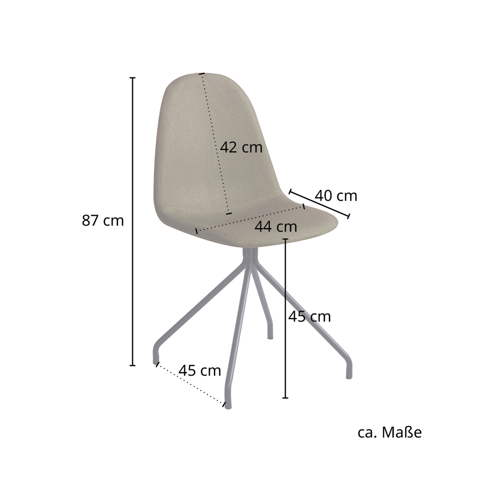 B-Ware 2er Set Esszimmerstühle Metallbeine Polsterstuhl Polyester Oliv-Grün
