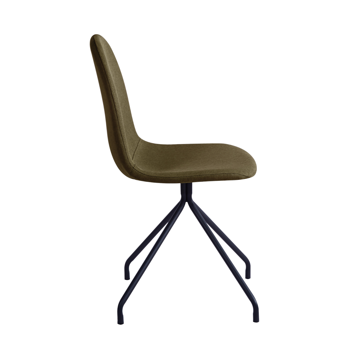 B-Ware 2er Set Esszimmerstühle Metallbeine Polsterstuhl Polyester Oliv-Grün