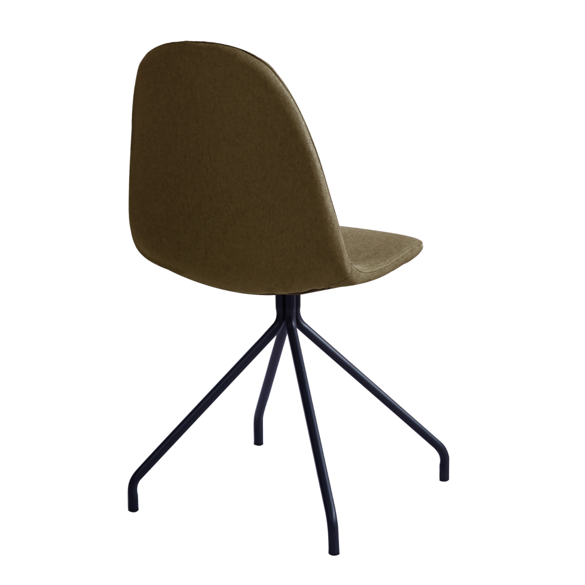 B-Ware 2er Set Esszimmerstühle Metallbeine Polsterstuhl Polyester Oliv-Grün