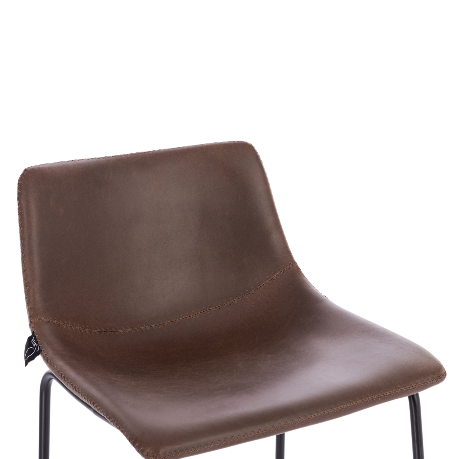 B-Ware SVITA JOHN 2-er Set Barhocker Barstuhl Rückenlehne Retro Kunstleder Braun