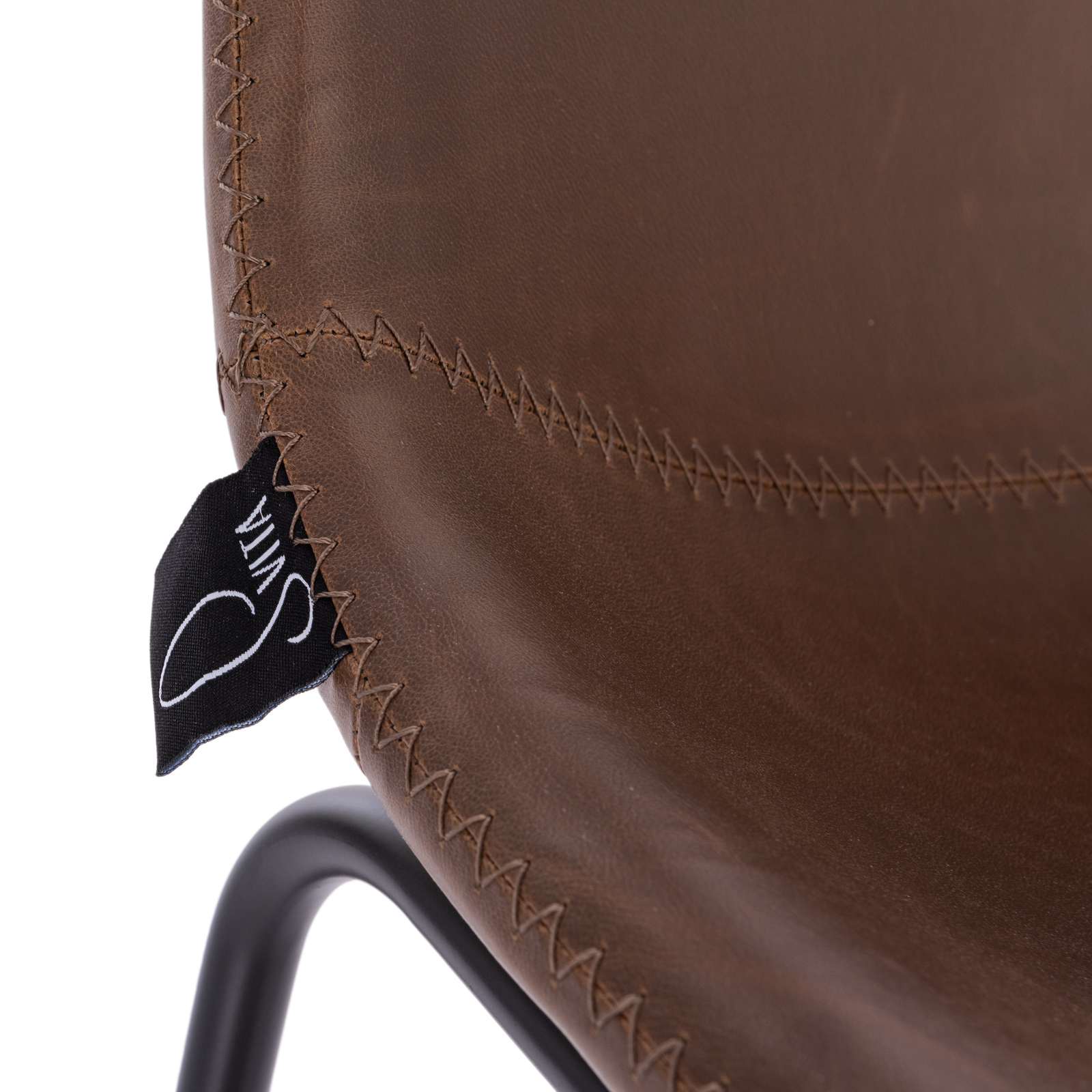 B-Ware SVITA JOHN 2-er Set Barhocker Barstuhl Rückenlehne Retro Kunstleder Braun