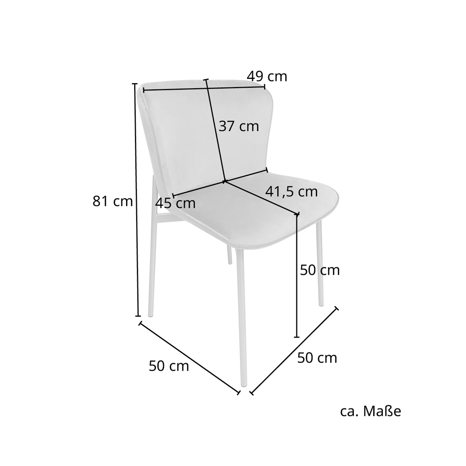 B-Ware SVITA MARY 2er Set Esszimmerstuhl Polster-Stuhl Küchenstuhl Taupe Gold