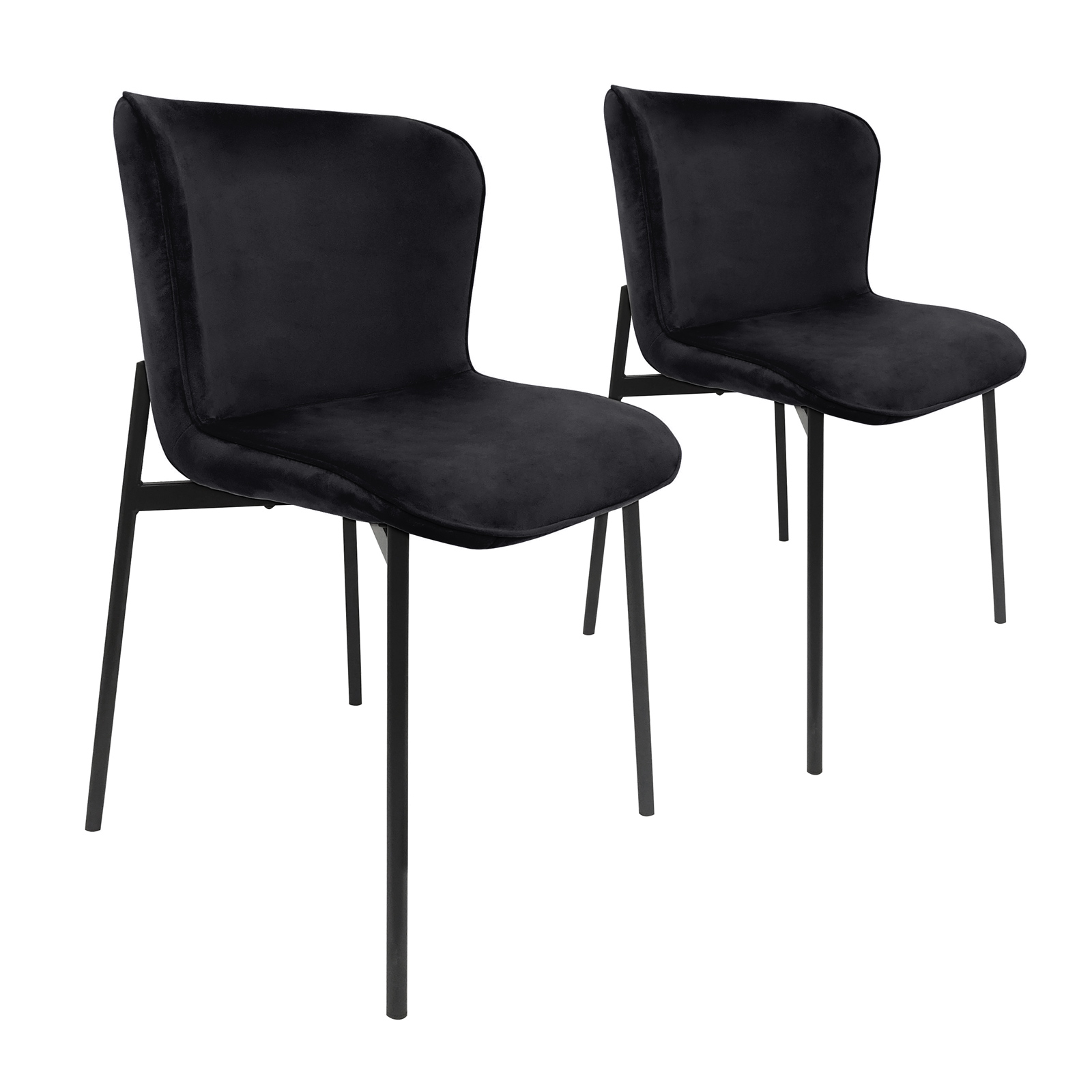 B-Ware MARY 2er Set Design Esszimmer Küchen Polsterstuhl Küchenstuhl Schwarz