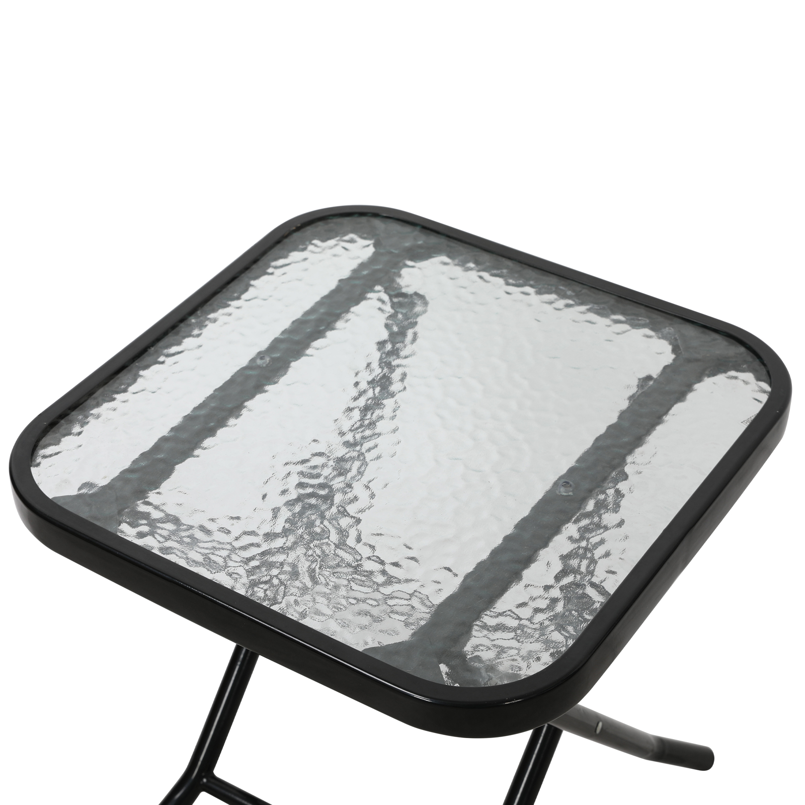 VENTURA Sitzgruppe 3-tlg. Camping-Möbel Balkon-Set klappbar Metall Bistro Set
