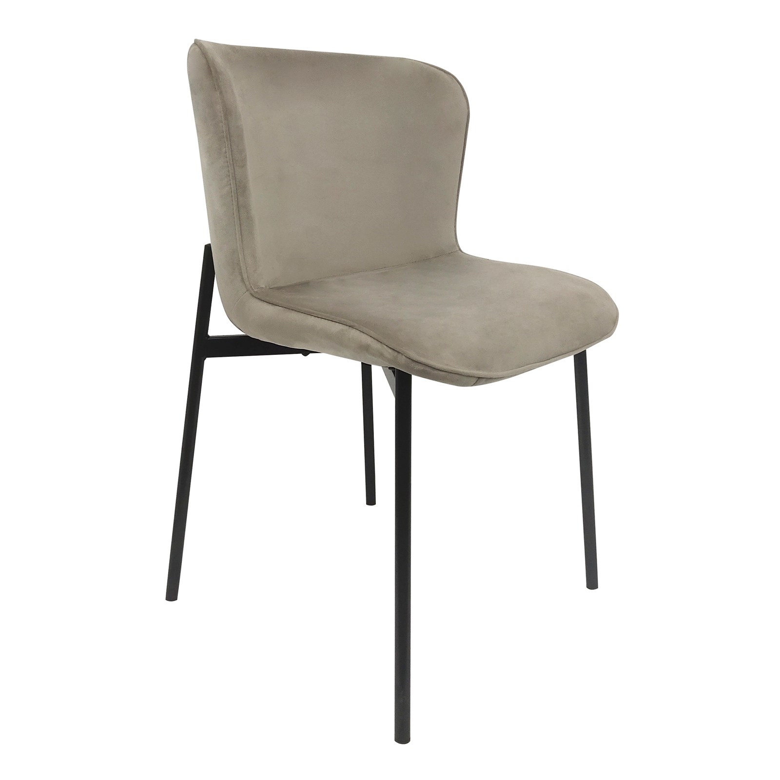 B-Ware SVITA MARY 2erSet Esszimmerstuhl Polsterstuhl Küche Samt Hellgrau-Schwarz