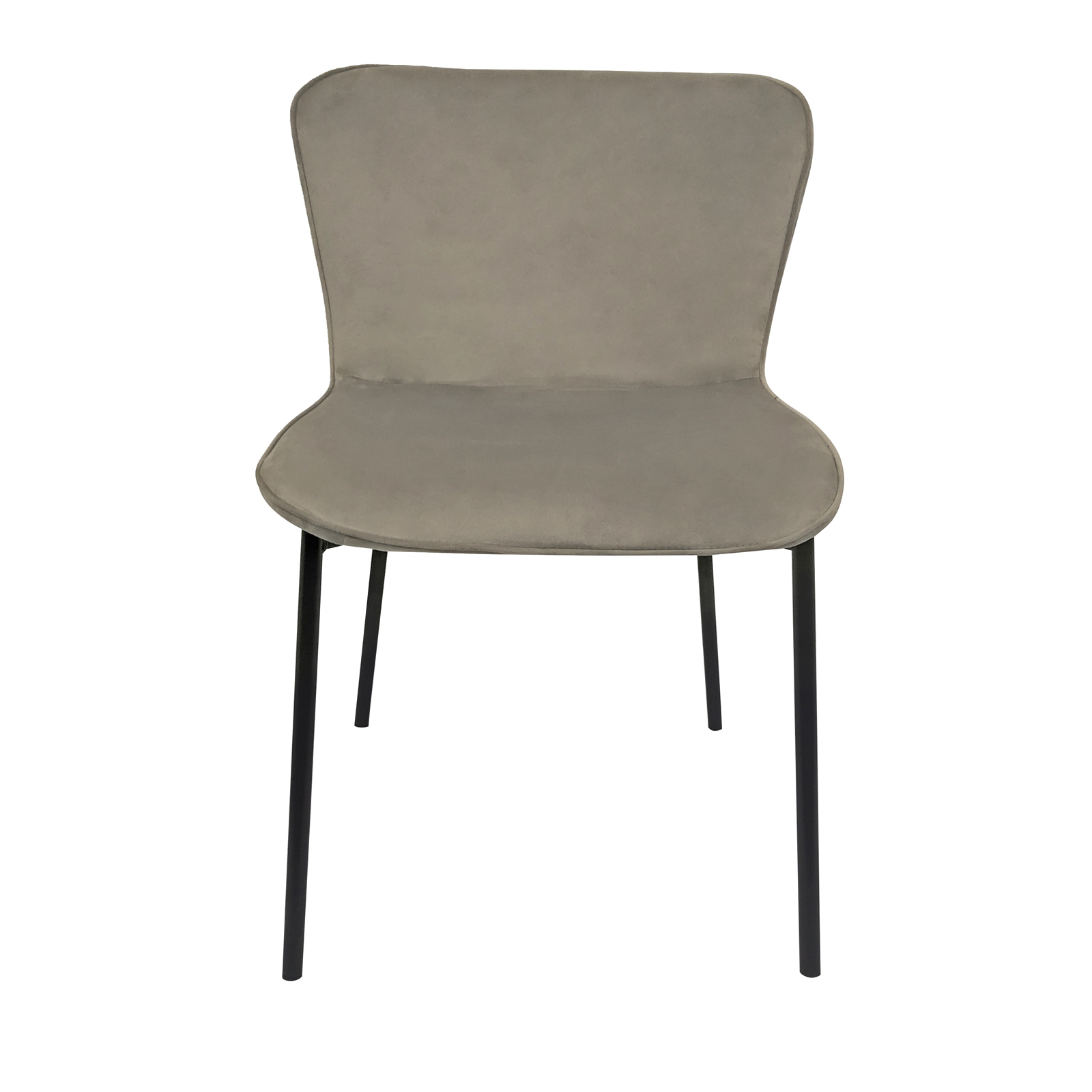 B-Ware SVITA MARY 2erSet Esszimmerstuhl Polsterstuhl Küche Samt Hellgrau-Schwarz