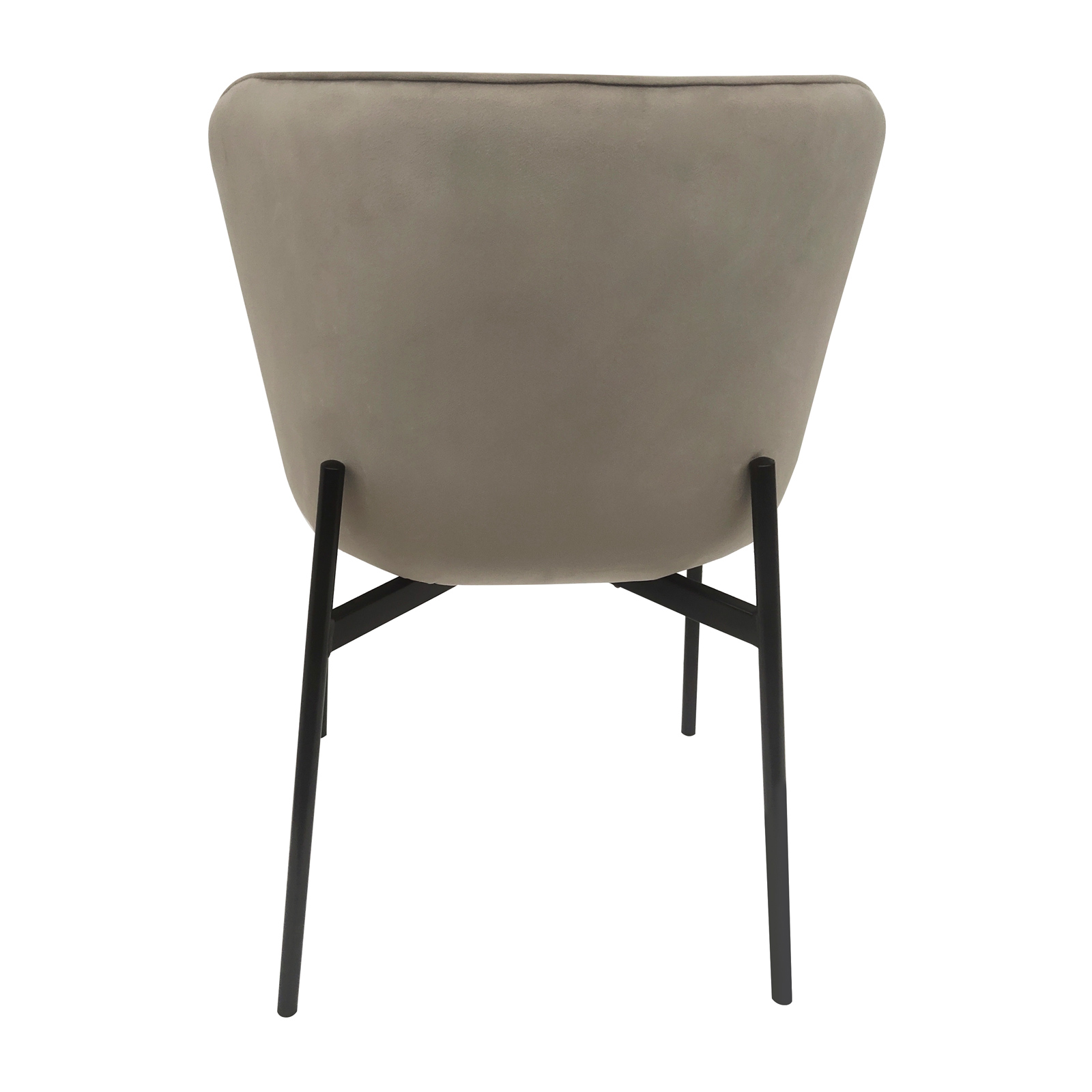 B-Ware SVITA MARY 2erSet Esszimmerstuhl Polsterstuhl Küche Samt Hellgrau-Schwarz