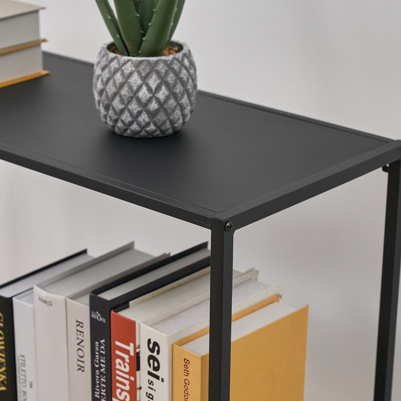 B-Ware SVITA KALY Konsolentisch Standregal Industrial Design Metall Schwarz