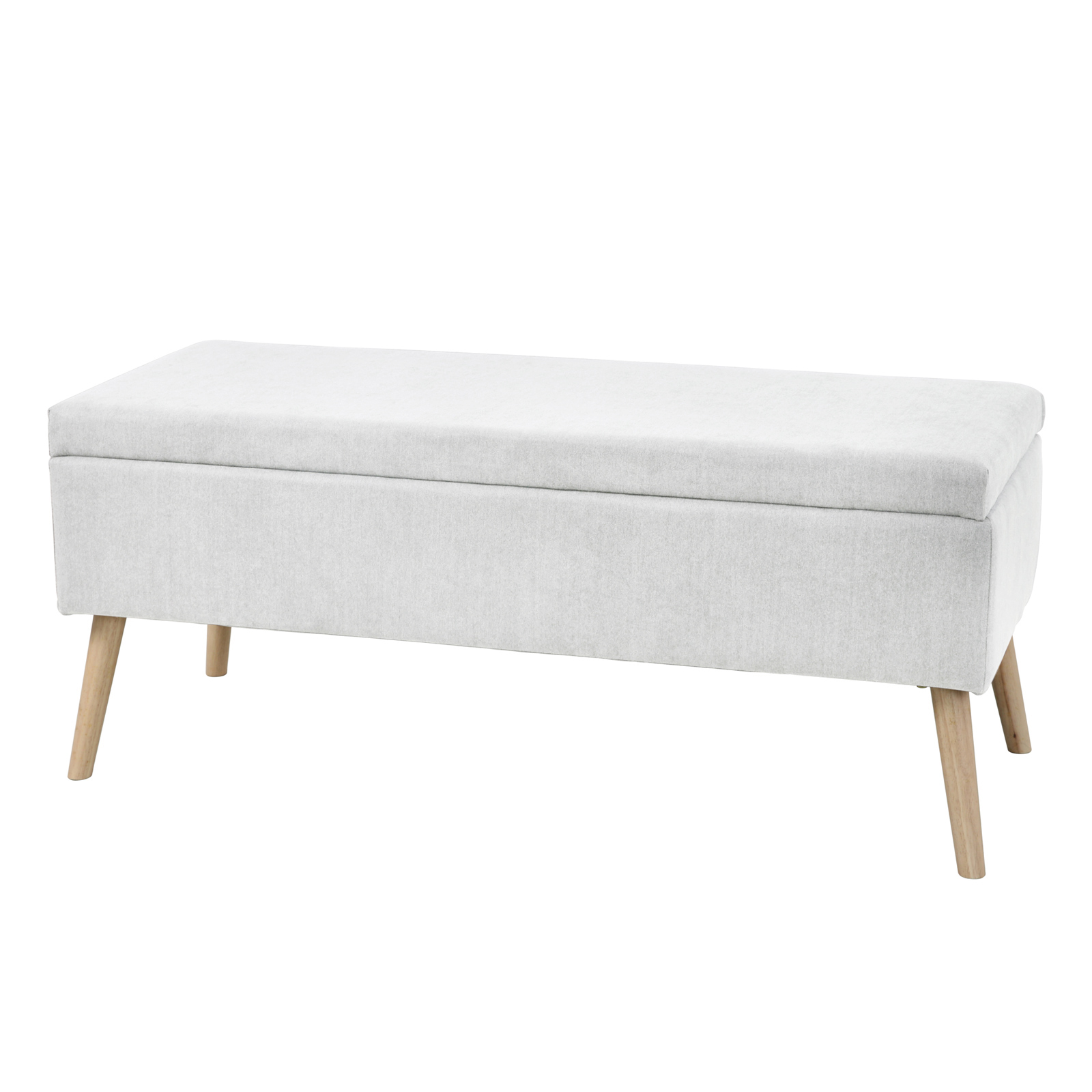 B-Ware SVITA DAISY XL Gepolsterter Hocker mit Stauraum Sitzbank Sitzhocker Weiß