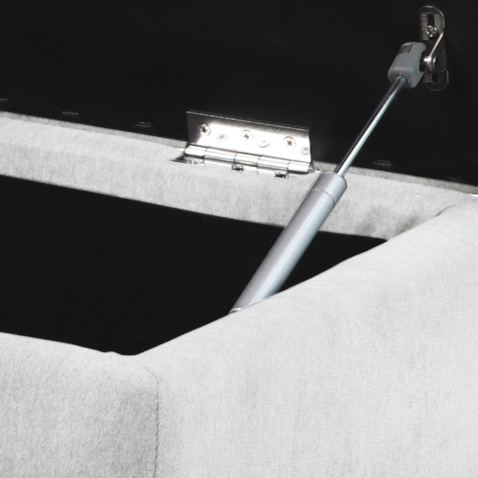 B-Ware SVITA DAISY XL Gepolsterter Hocker mit Stauraum Sitzbank Sitzhocker Weiß