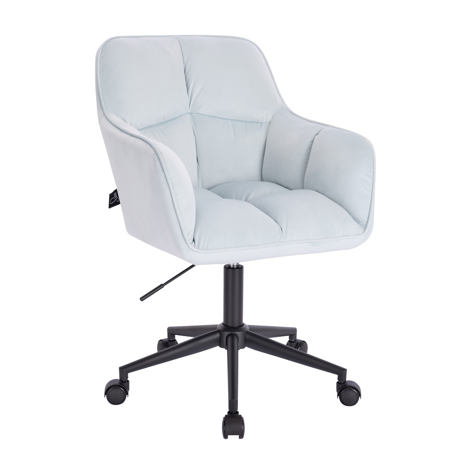 B-Ware JERRY Bürostuhl Konferenzstuhl Drehstuhl Chefsessel Samt Hellblau