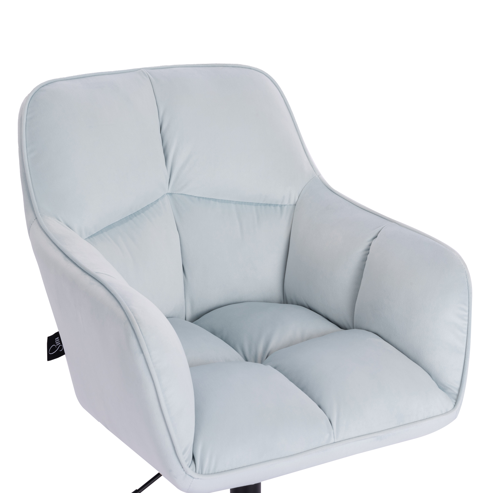 B-Ware JERRY Bürostuhl Konferenzstuhl Drehstuhl Chefsessel Samt Hellblau