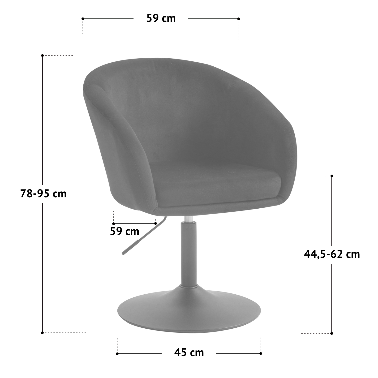 B-Ware SVITA JAMAIKA Loungestuhl Cocktail Sessel Samt-Optik Tellerfuß Dunkelgrün