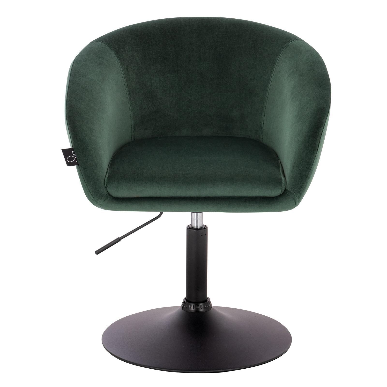 B-Ware SVITA JAMAIKA Loungestuhl Cocktail Sessel Samt-Optik Tellerfuß Dunkelgrün