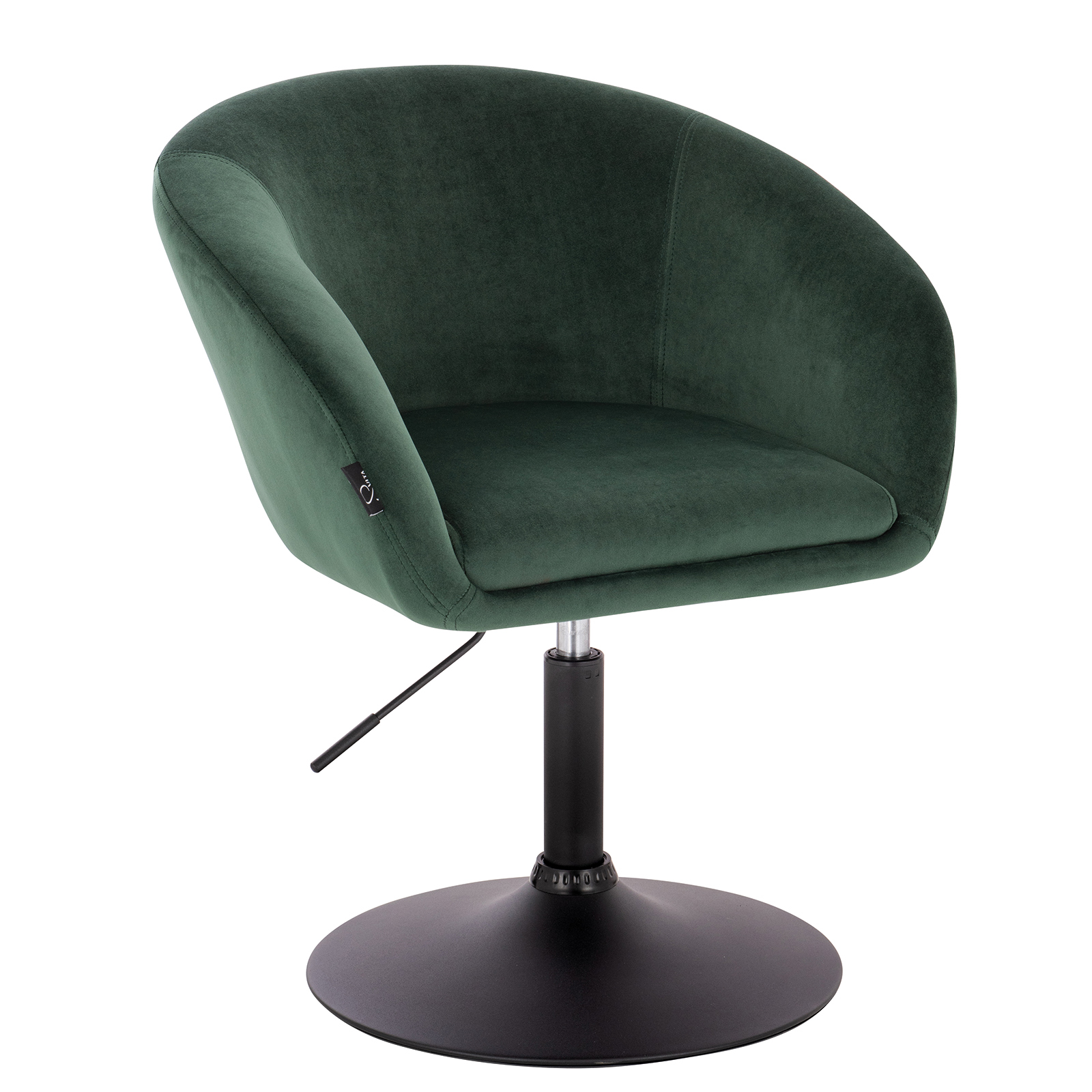 B-Ware SVITA JAMAIKA Loungestuhl Cocktail Sessel Samt-Optik Tellerfuß Dunkelgrün