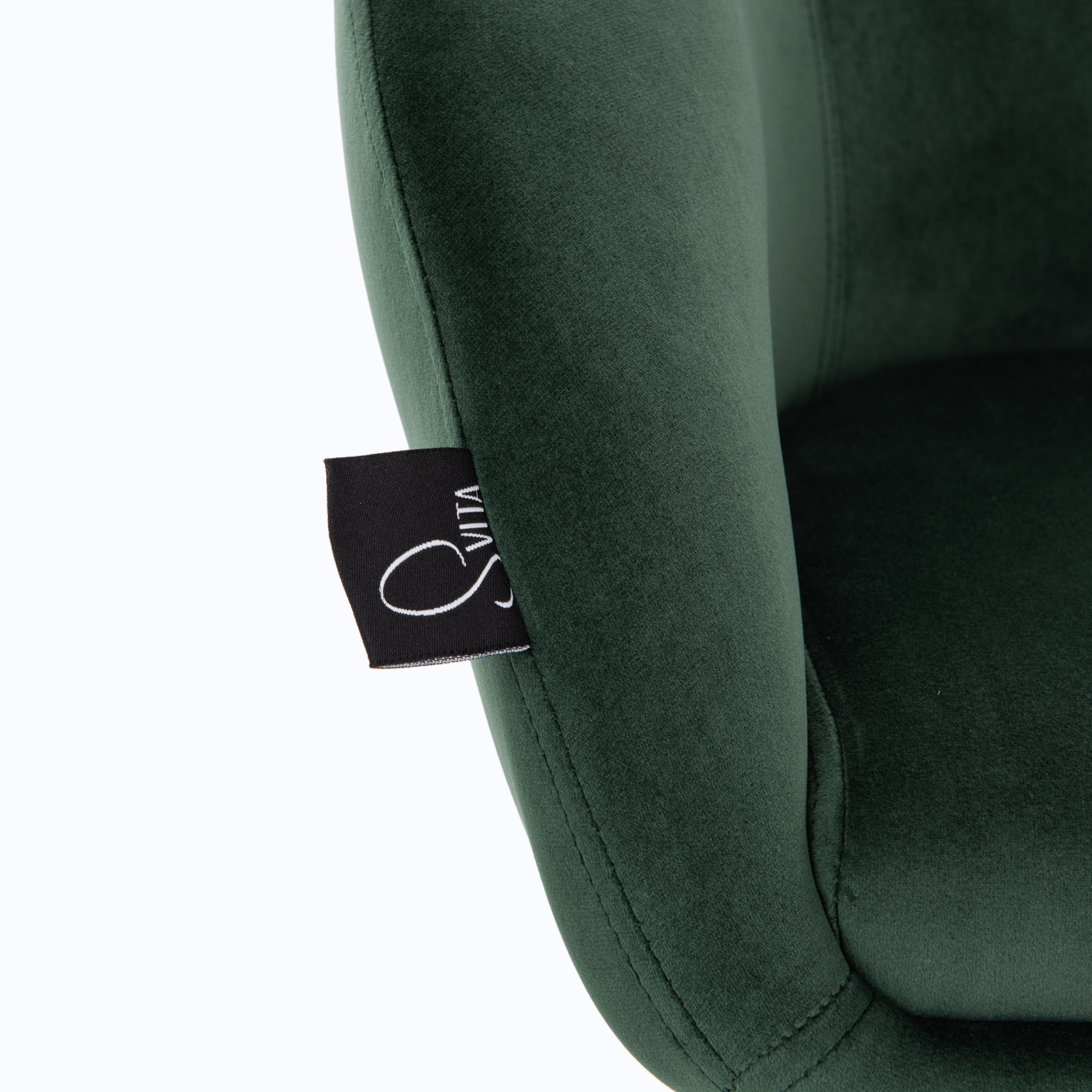 B-Ware SVITA JAMAIKA Loungestuhl Cocktail Sessel Samt-Optik Tellerfuß Dunkelgrün