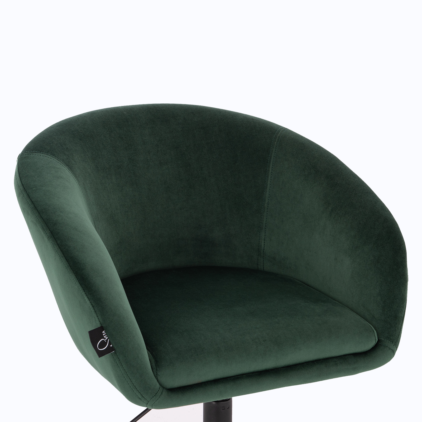 B-Ware SVITA JAMAIKA Loungestuhl Cocktail Sessel Samt-Optik Tellerfuß Dunkelgrün